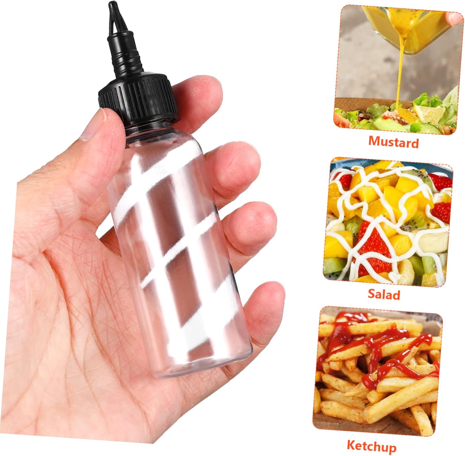 VINTORKY 12 Pack Refillable Salad Squeeze Bottles