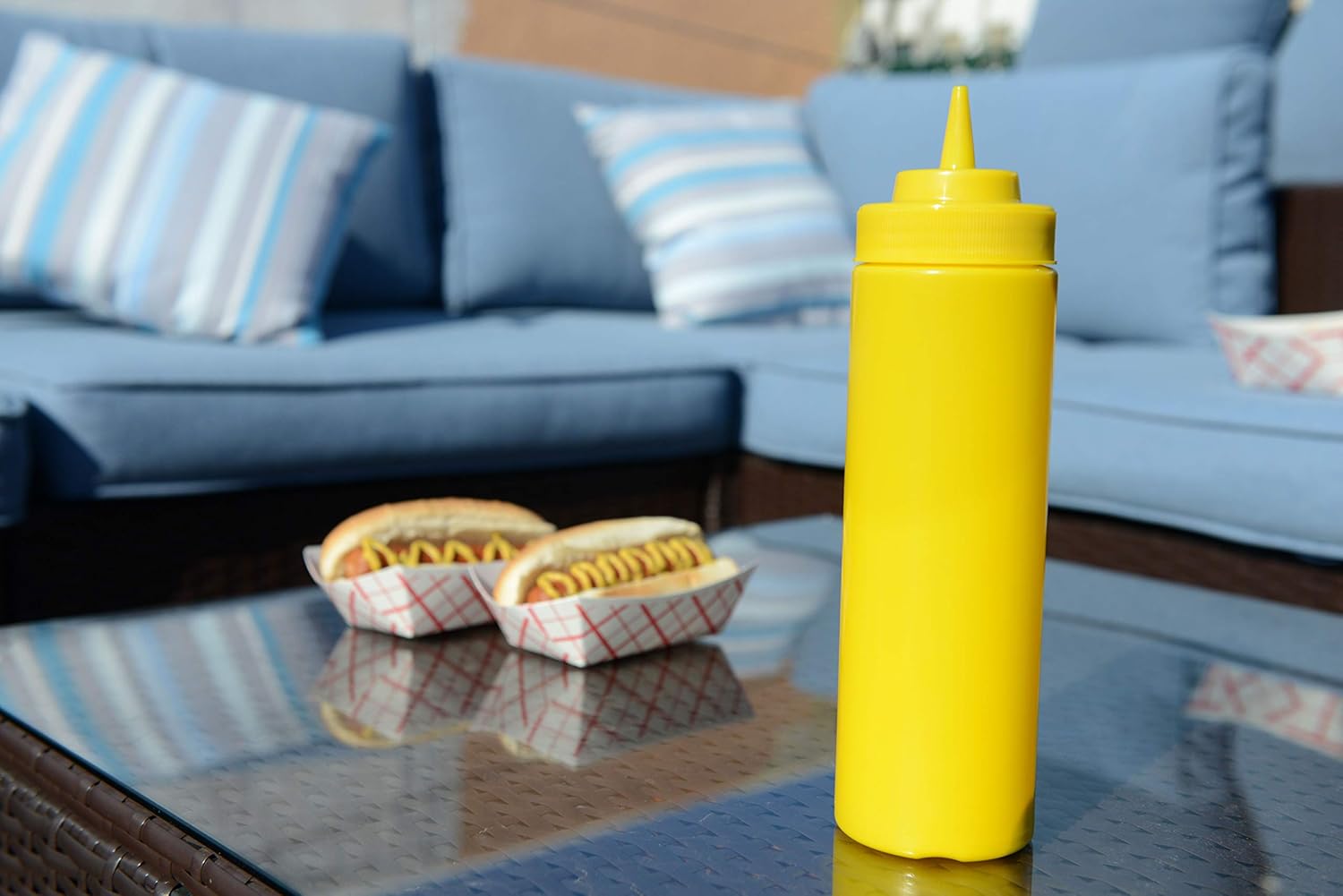 4 Pack 24 Oz BPA Free Condiment Squeeze Bottles 1