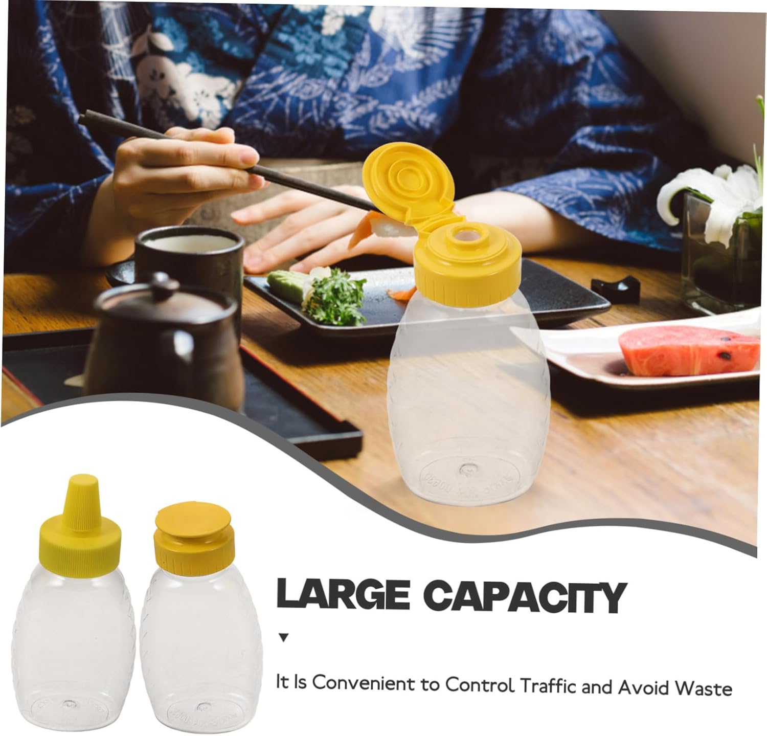 WATIIFUFU 4PC Multi-Purpose Condiment Squeeze Bottles Leakproof