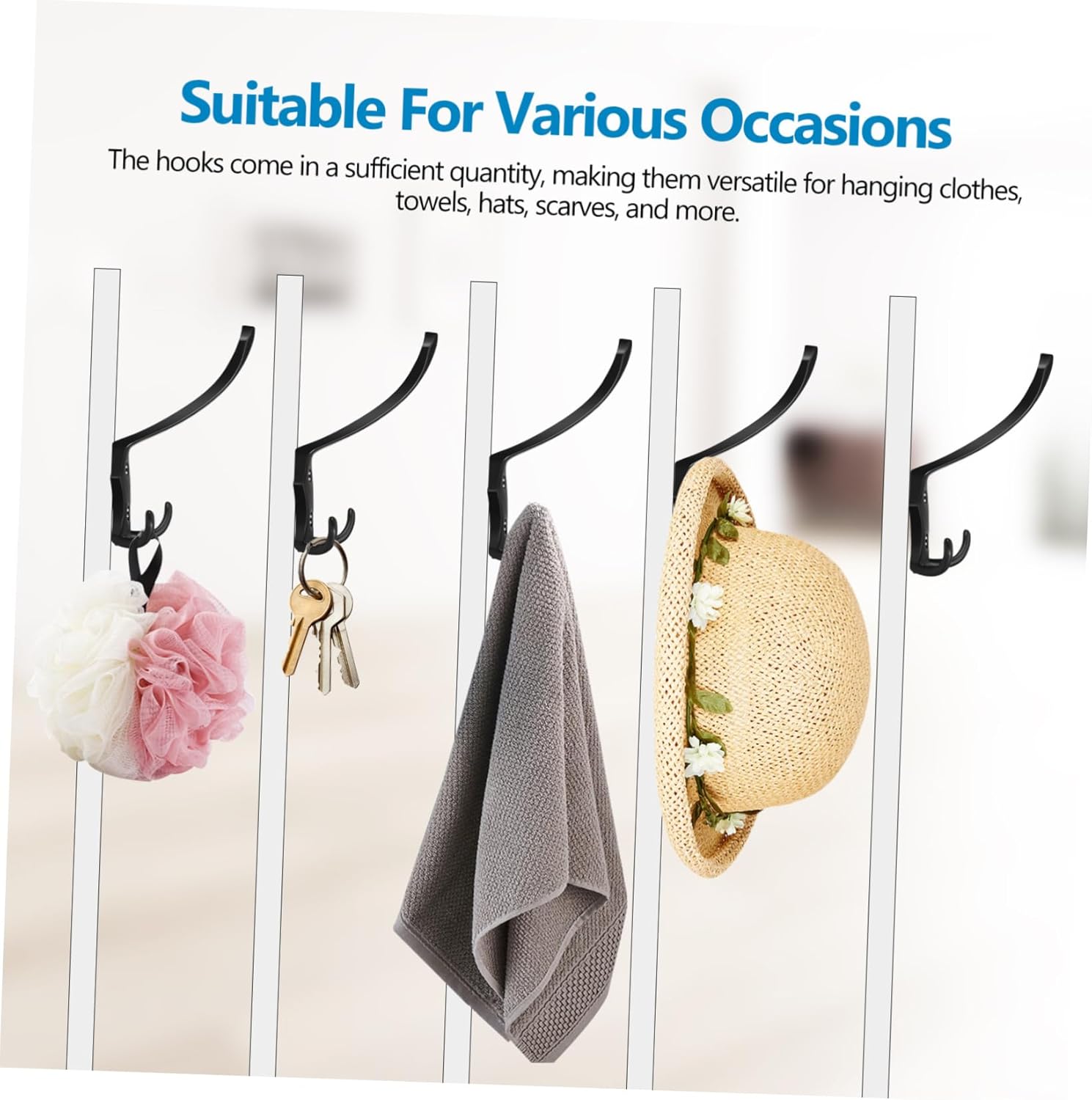20pcs Metal Wall Coat Hooks Minimalist Bathroom Towel Holders