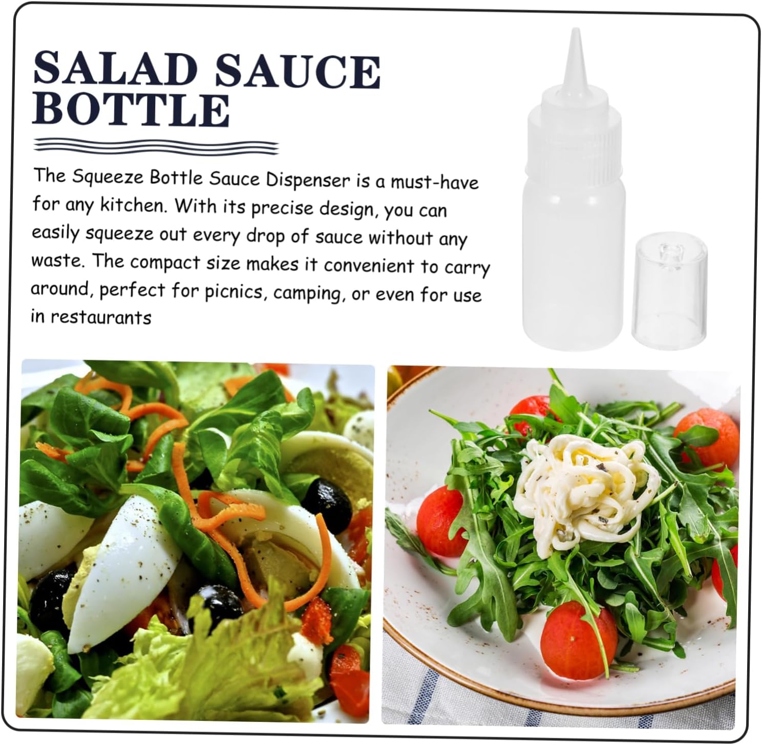 MAGICLULU 2PCS 30ML Squeeze Condiment Bottles