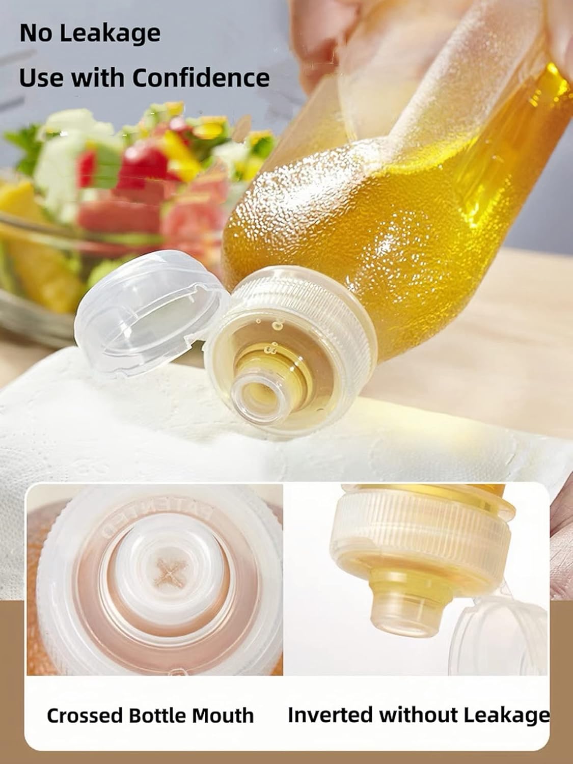 EPIPHANY 10 Oz Condiment Squeeze Bottles Set Of 5 With Flip Top Cap