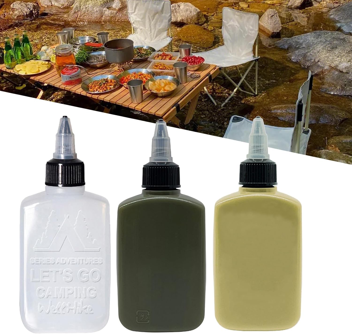Small 100ml Leakproof Condiment Squeeze Bottle for Camping Travel