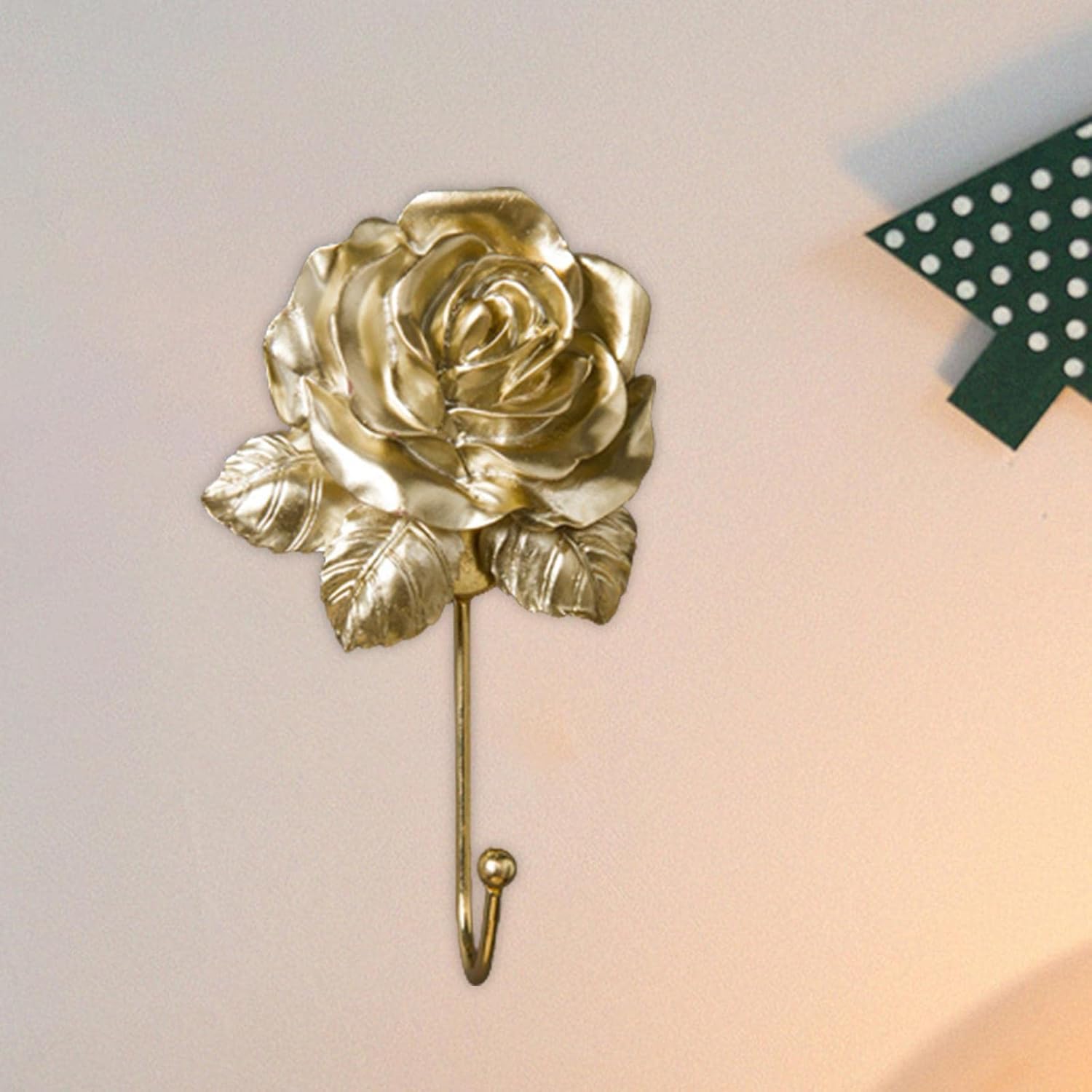 Baoblaze Gold Rose Hook Door Clothes Hanger Key Holder
