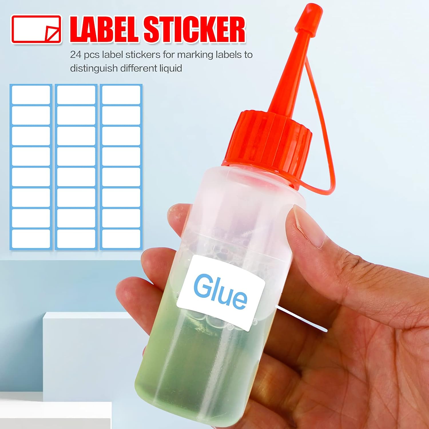 KINMAD 12 pcs 2 oz Squeeze Paint Bottles Glue Bottles