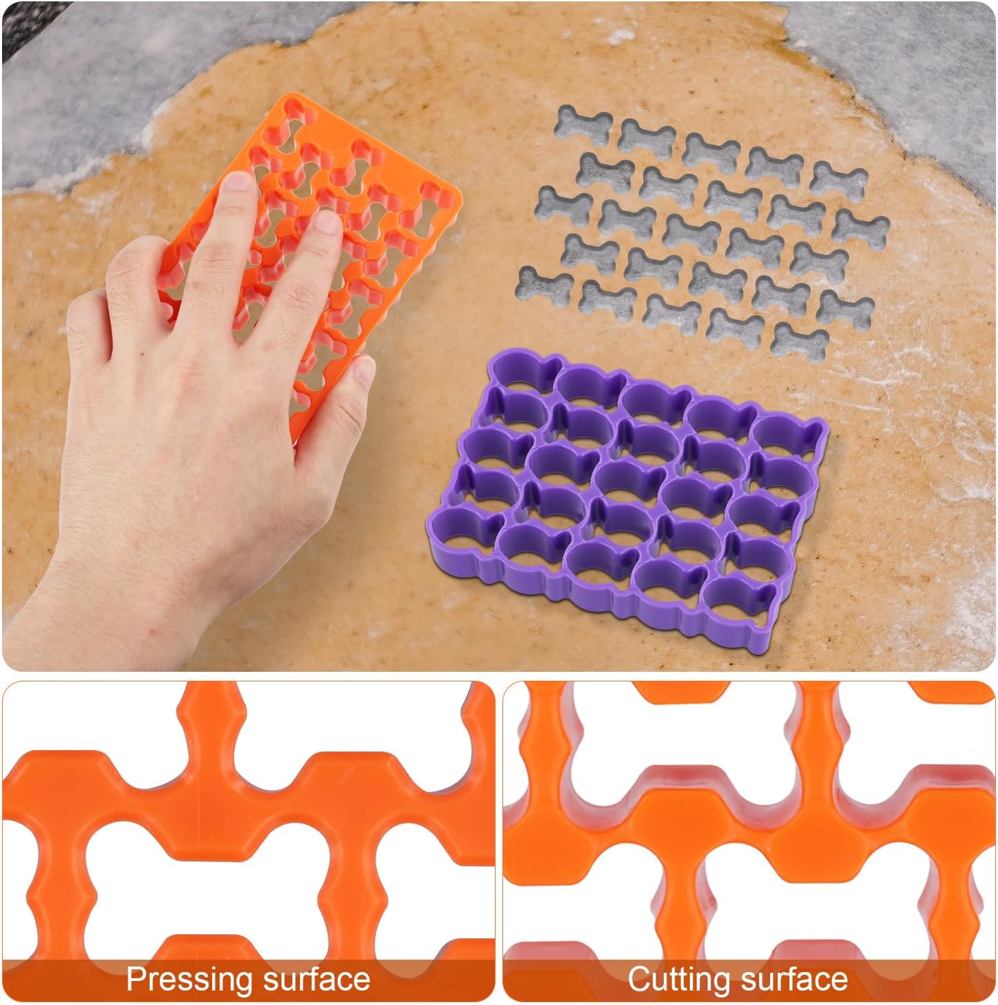 PEUTIER 2pcs Goldfish Dog Bone Cookie Cutter