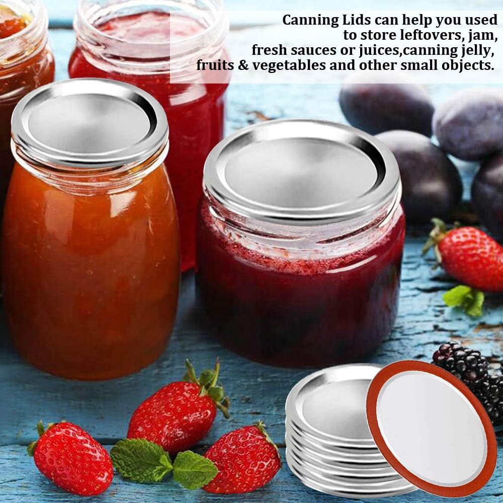 120PCS Canning Lids for Regular Mouth Mason Jars - Airtight Leak Proof