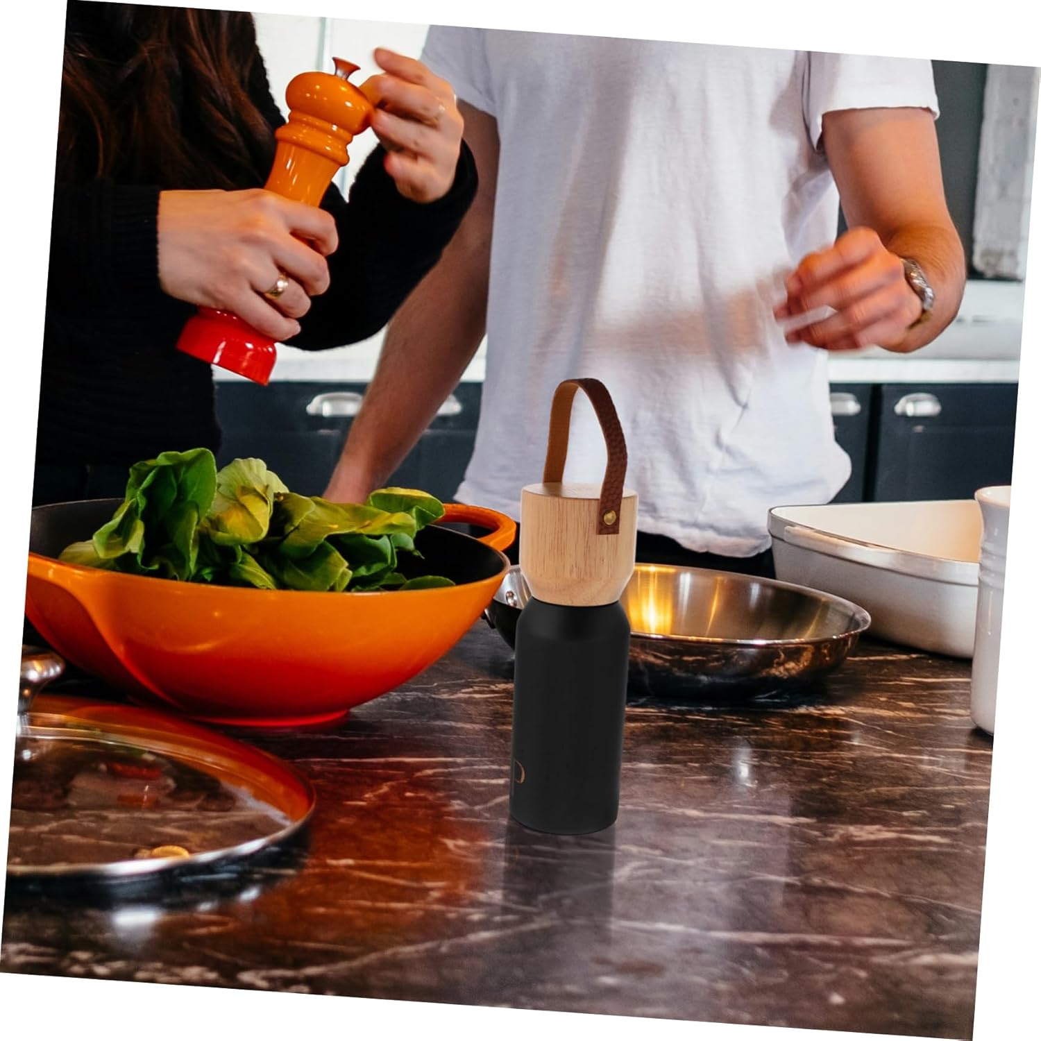 SHOWERORO Wooden Pepper Grinder for Home Kitchen