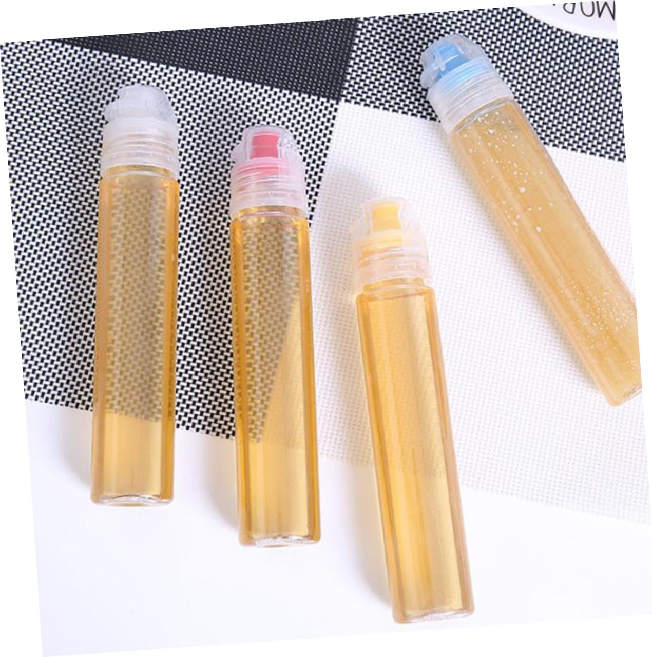 UTHCLO 4 Pack PVC Condiment Storage Bottles
