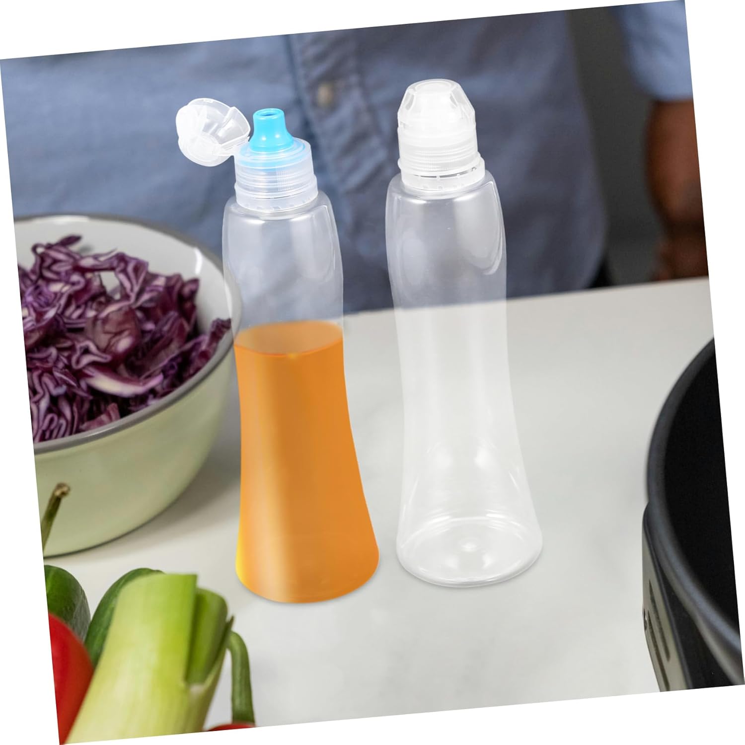 Gatuida 4 Pack Mini Condiment Squeeze Bottles