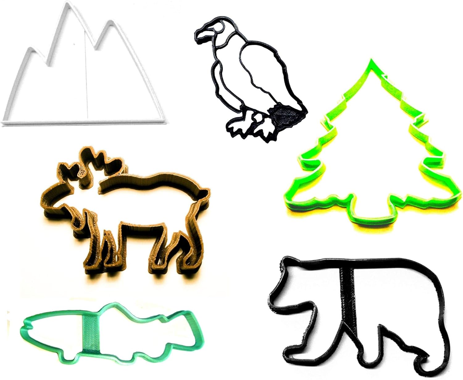 YNGLLC Mountain Wildlife Cookie Cutters Set of 6 1
