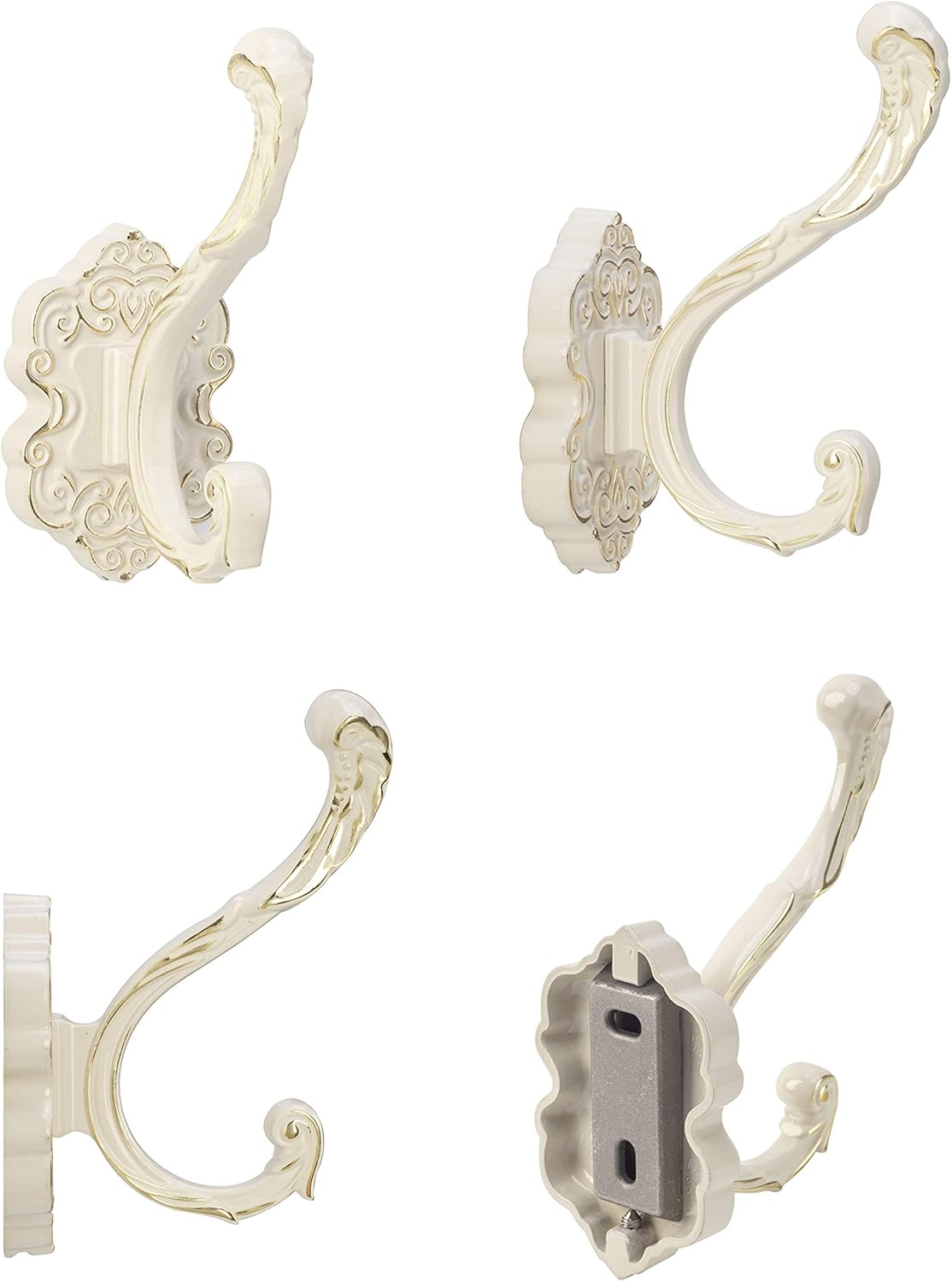 SDH Antique Brass Coat Hooks - Heavy Duty Rust Resistant Easy Installation