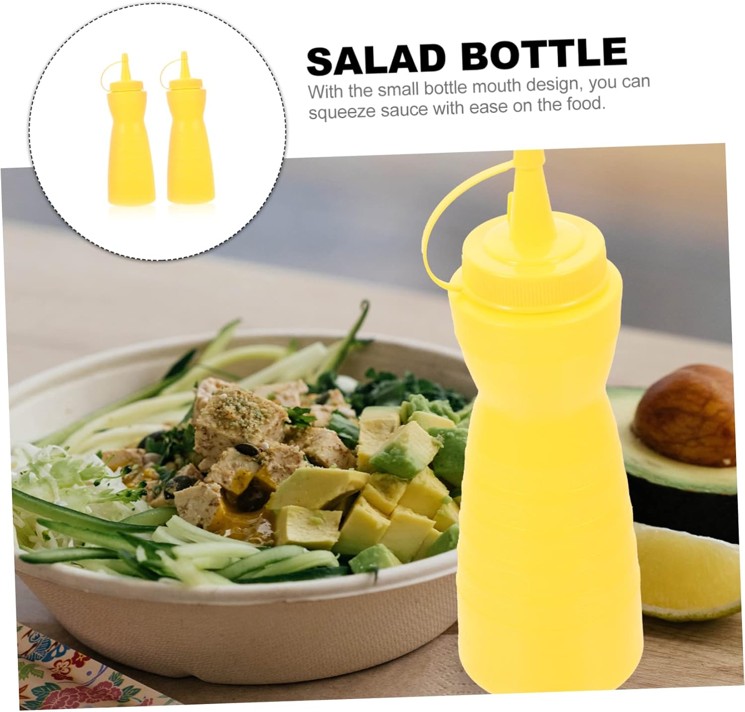 12oz 400ml Yellow Plastic Squeeze Bottles for Condiments