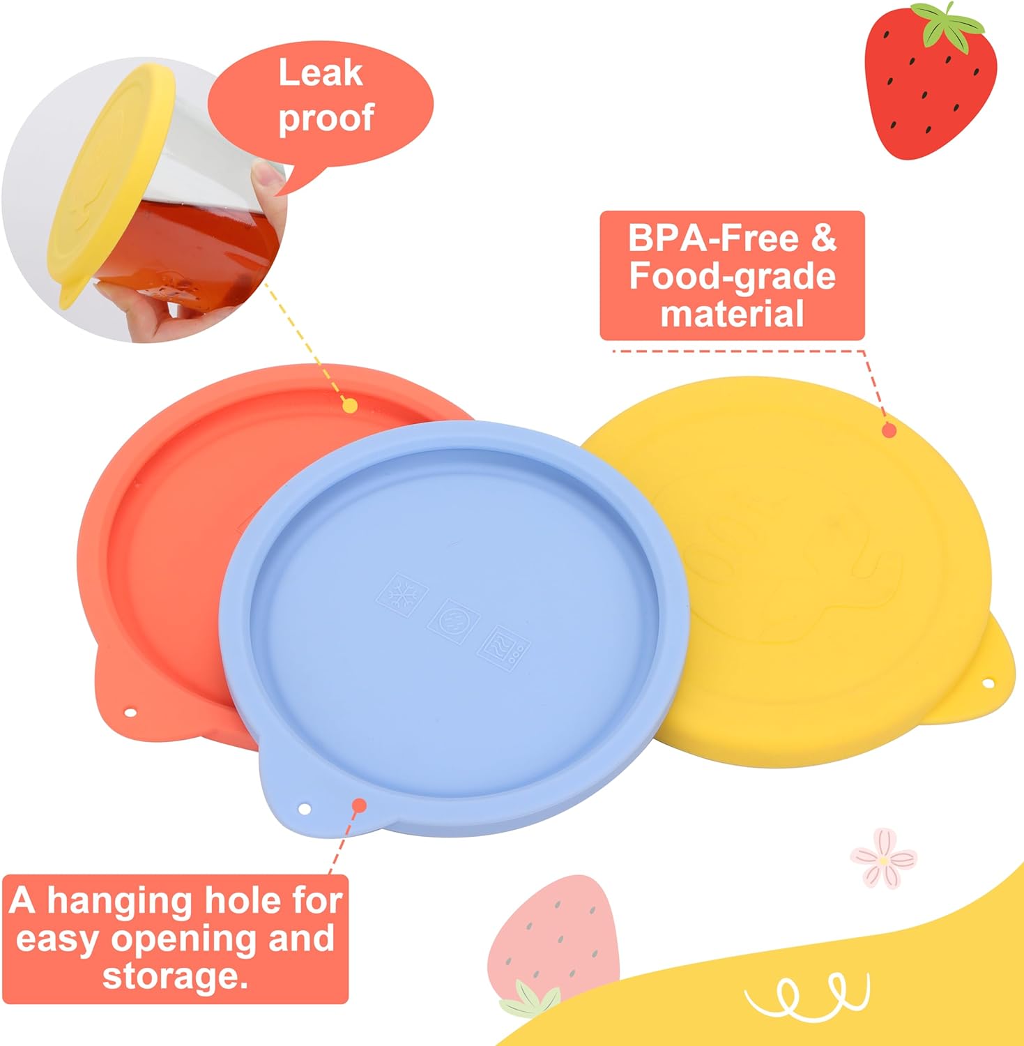 Purekra 100mm Silicone Lids for Weck Jars 2 Pack