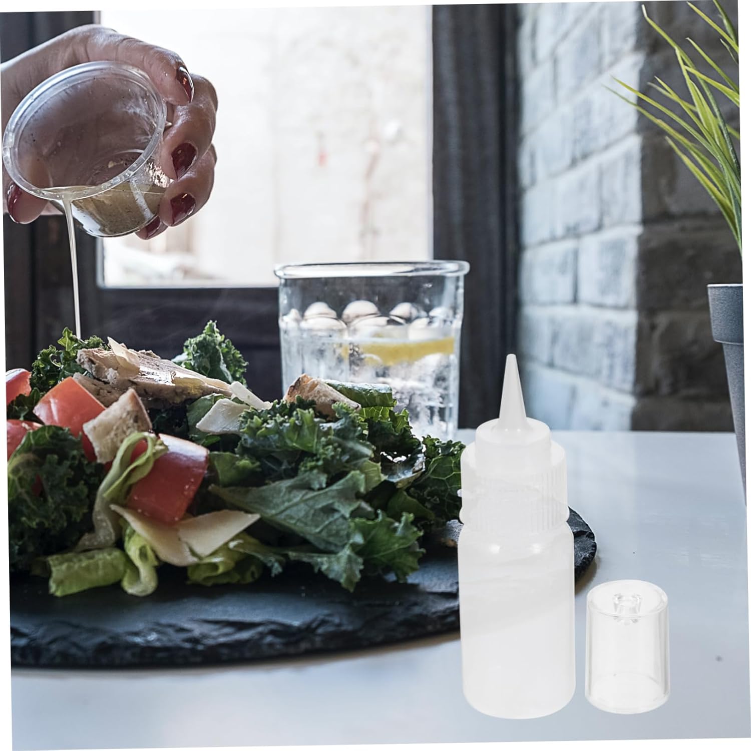 MAGICLULU 2PCS 30ML Squeeze Condiment Bottles