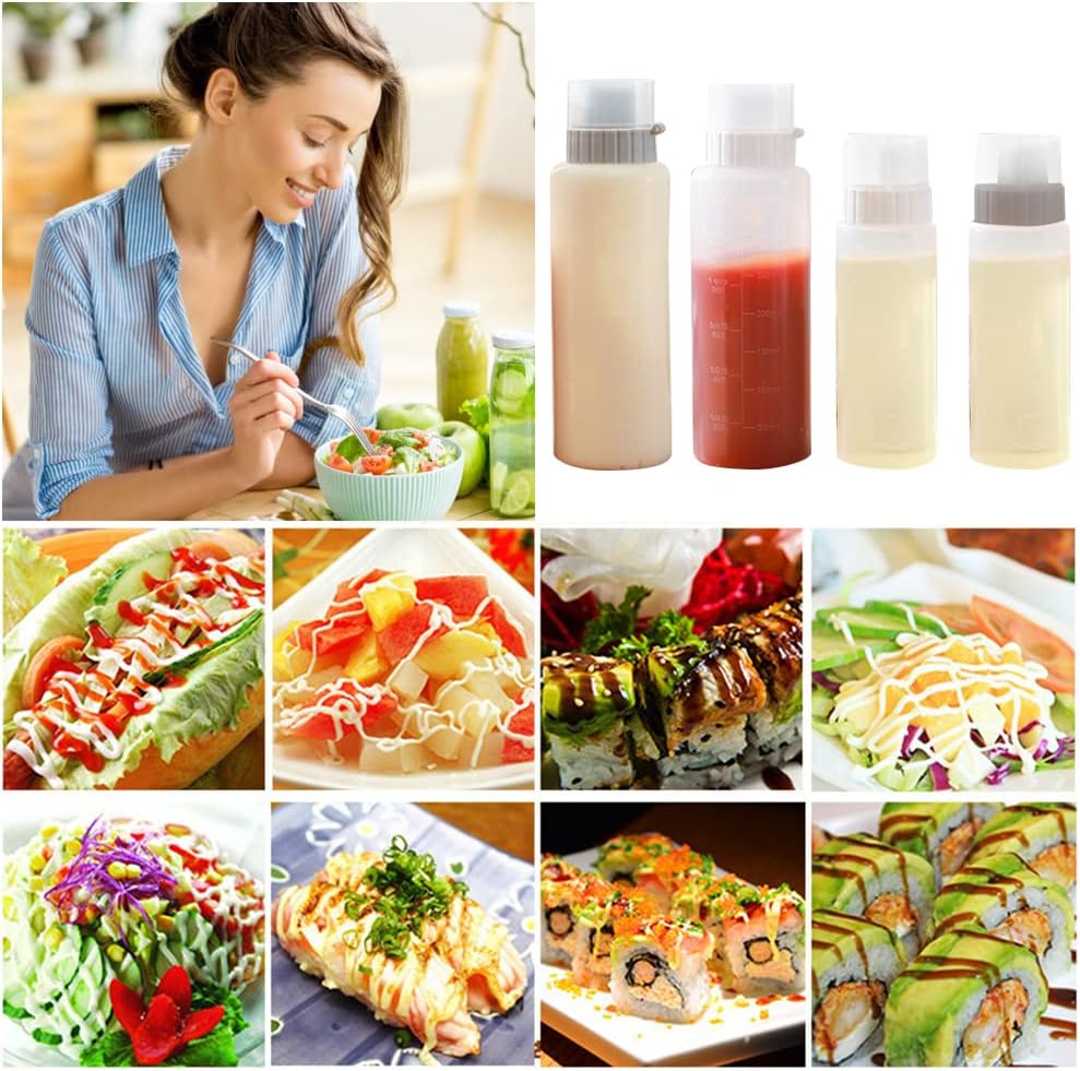 EUBUY 5-Hole Squeeze Bottle for Condiments