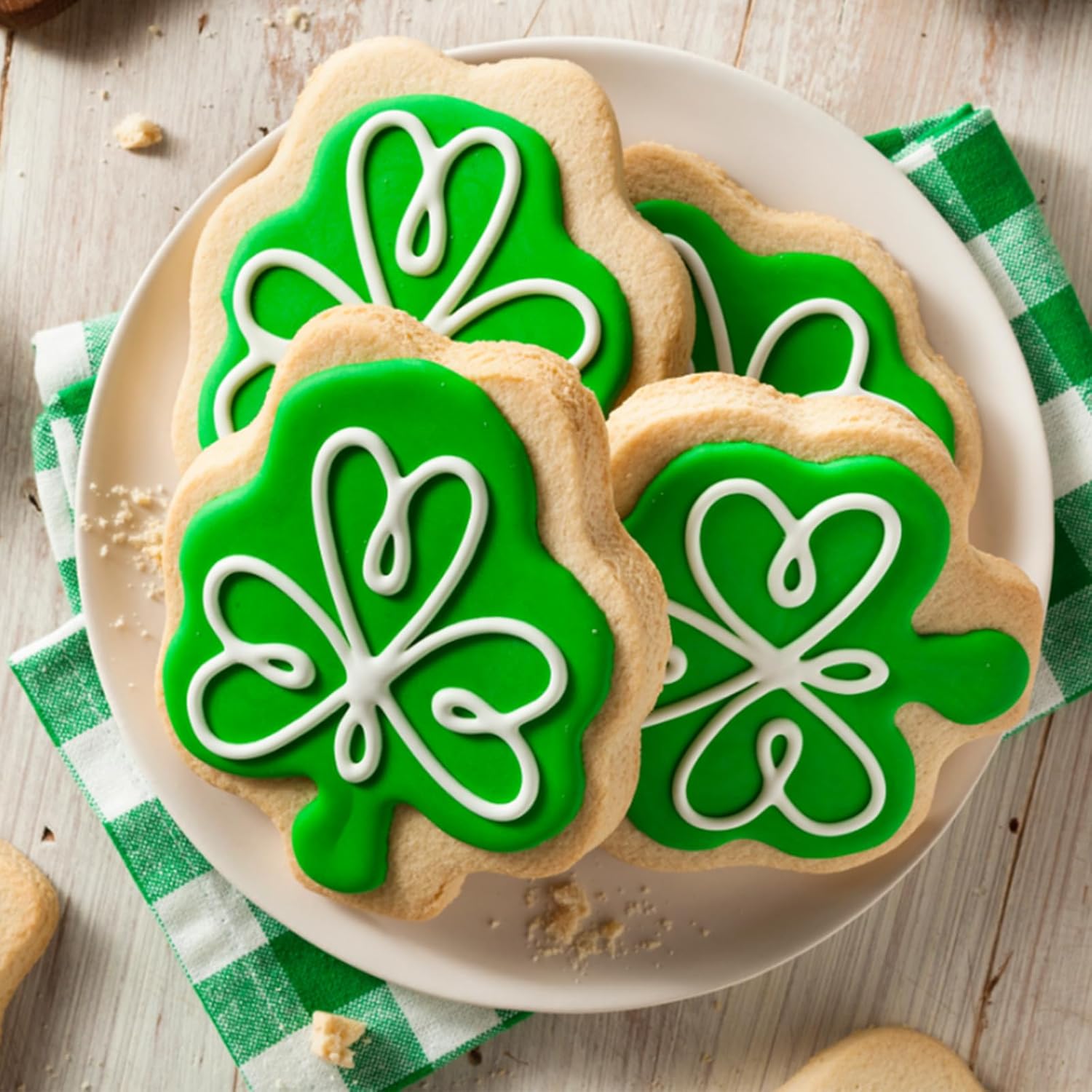 5Pcs Shamrock Cookie Cutters Set for St Patricks Day
