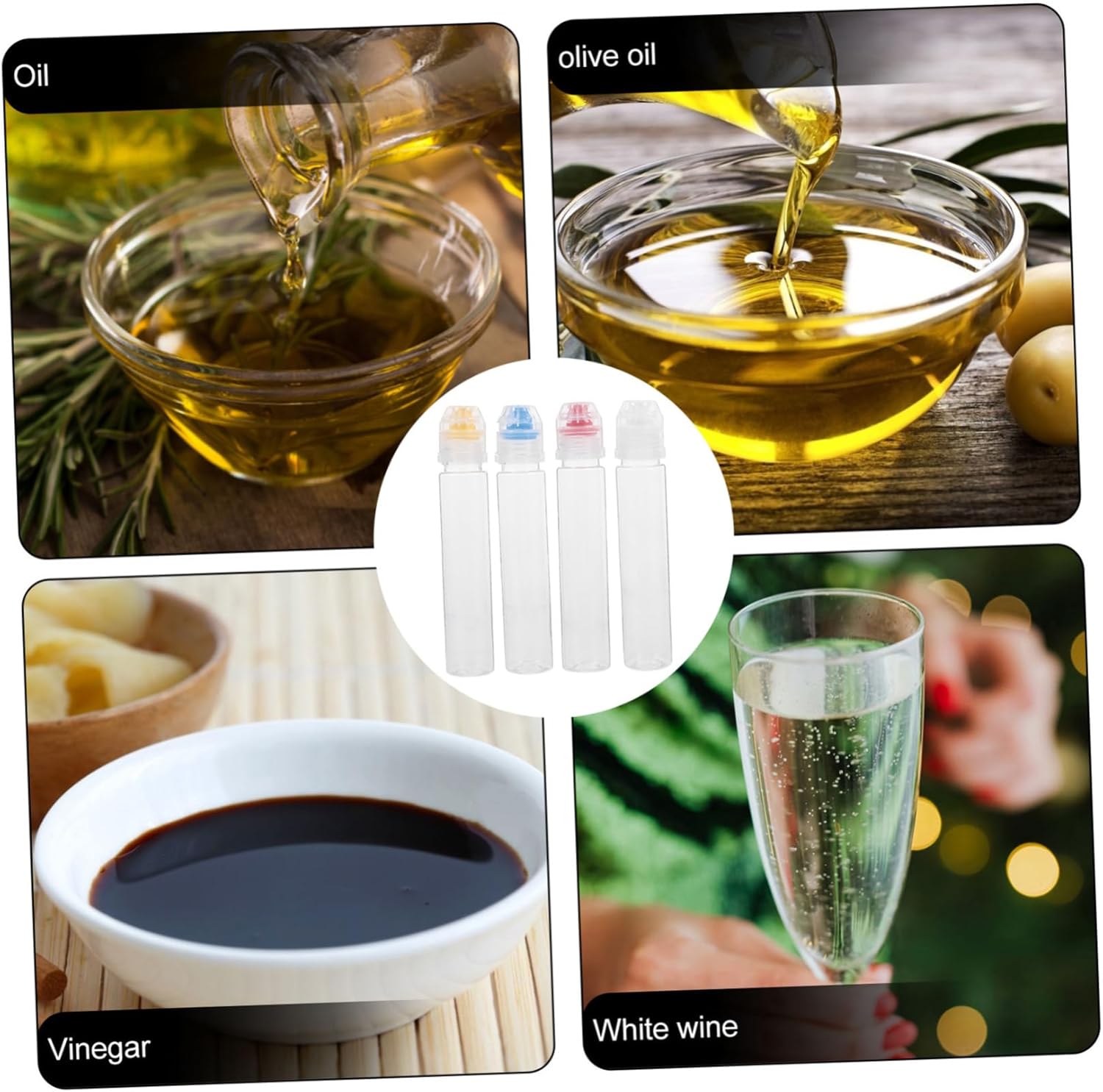 Gatuida 2-Pack Mini Squeeze Condiment Bottles