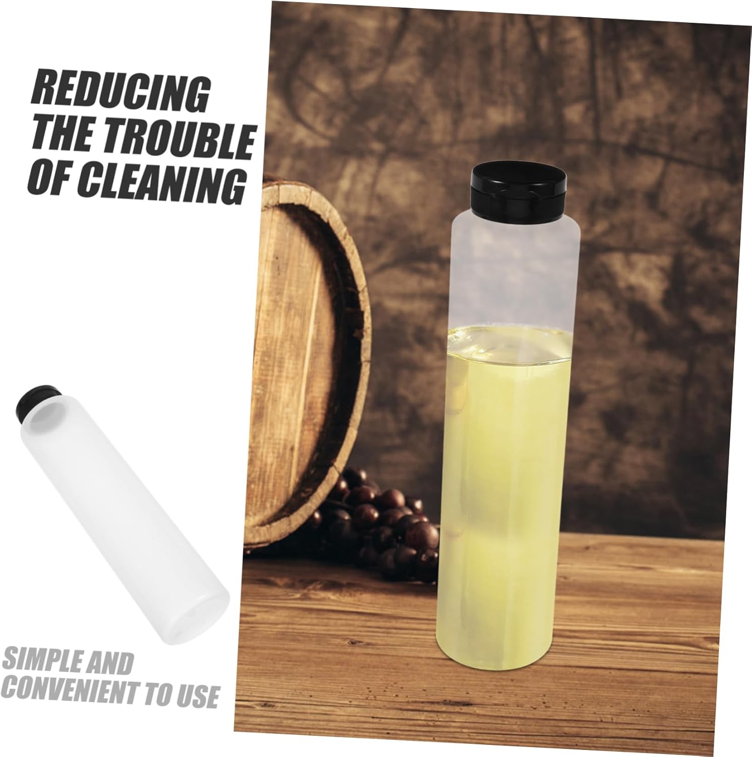 6pcs Condiment Squeeze Bottles with Lids for Olive Oil and Mustard