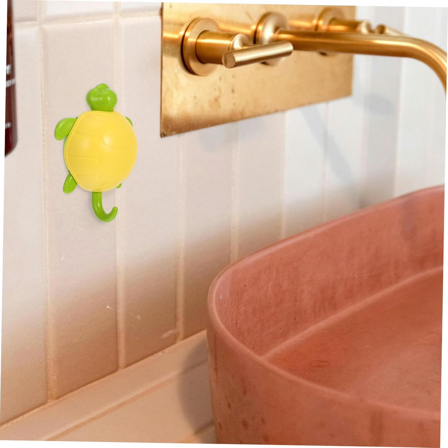 6pcs Adhesive Wall Hooks with Cute Turtle Design