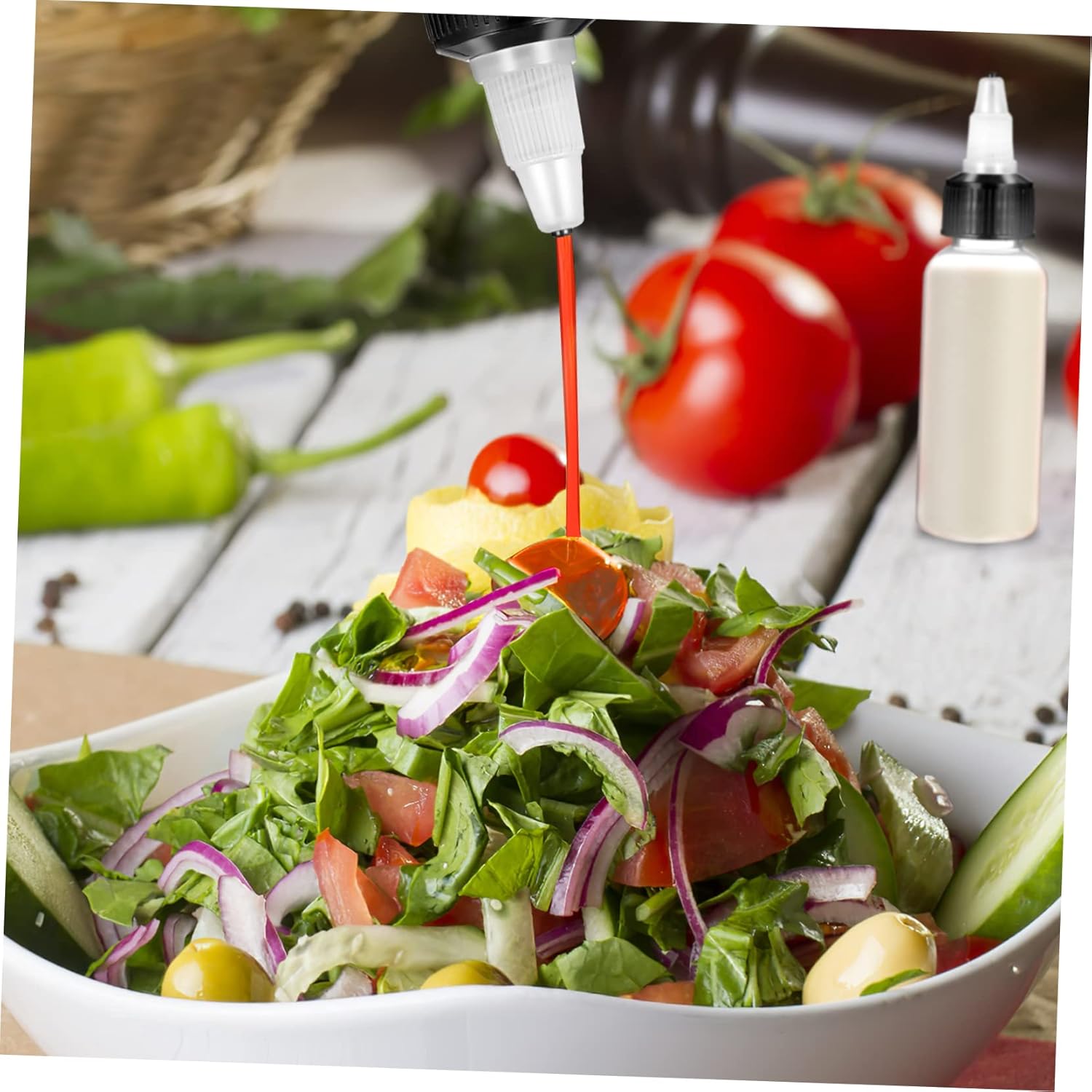 Zerodeko 12-Piece Squeezable Condiment Bottles Set 1