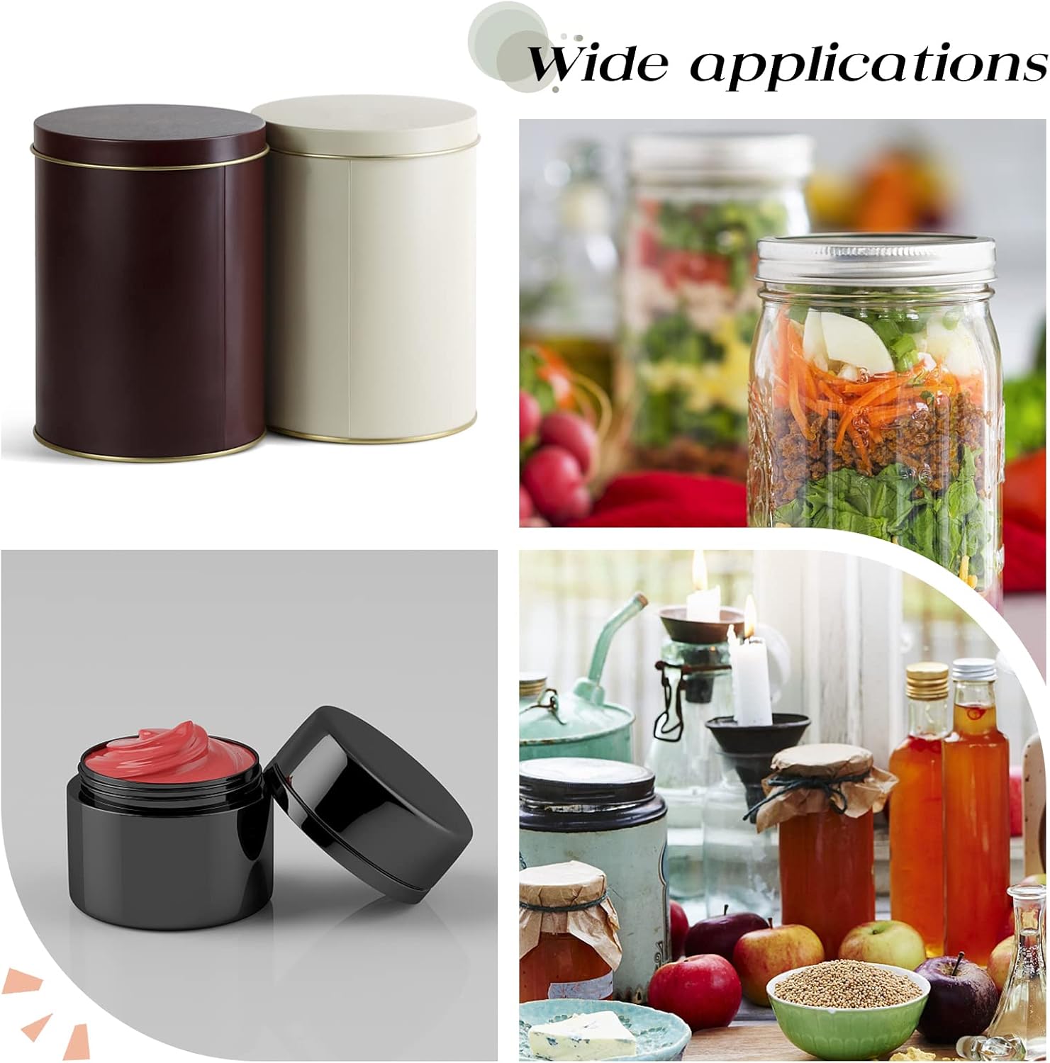 NBEADS Foam Lid Liner 70mm for Canning Jars