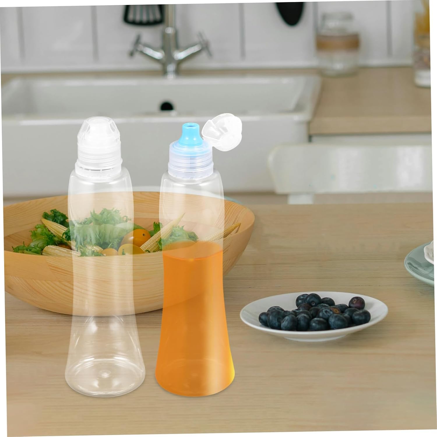 SOLUSTRE 4-Piece Condiment Squeeze Bottles Set