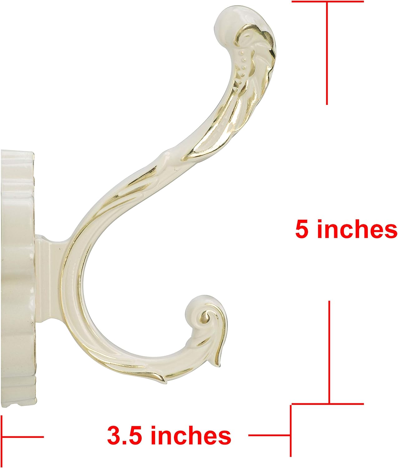 SDH Antique Brass Coat Hooks - Heavy Duty Rust Resistant Easy Installation