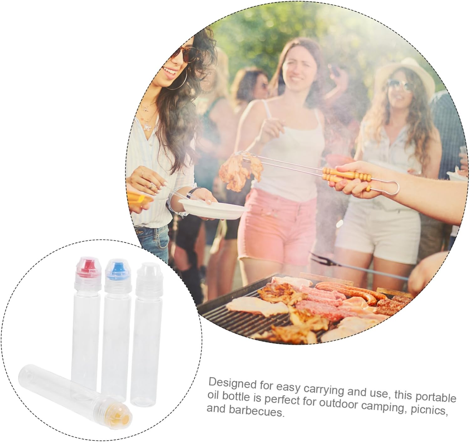 MUCKLILY 4pcs2 Mini Squeeze Condiment Bottles