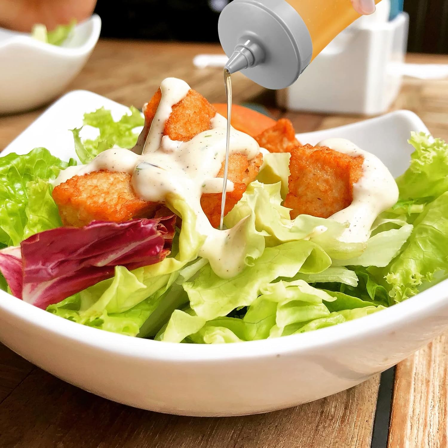 UPKOCH 3PCS Squeeze Condiment Bottles Grey 1