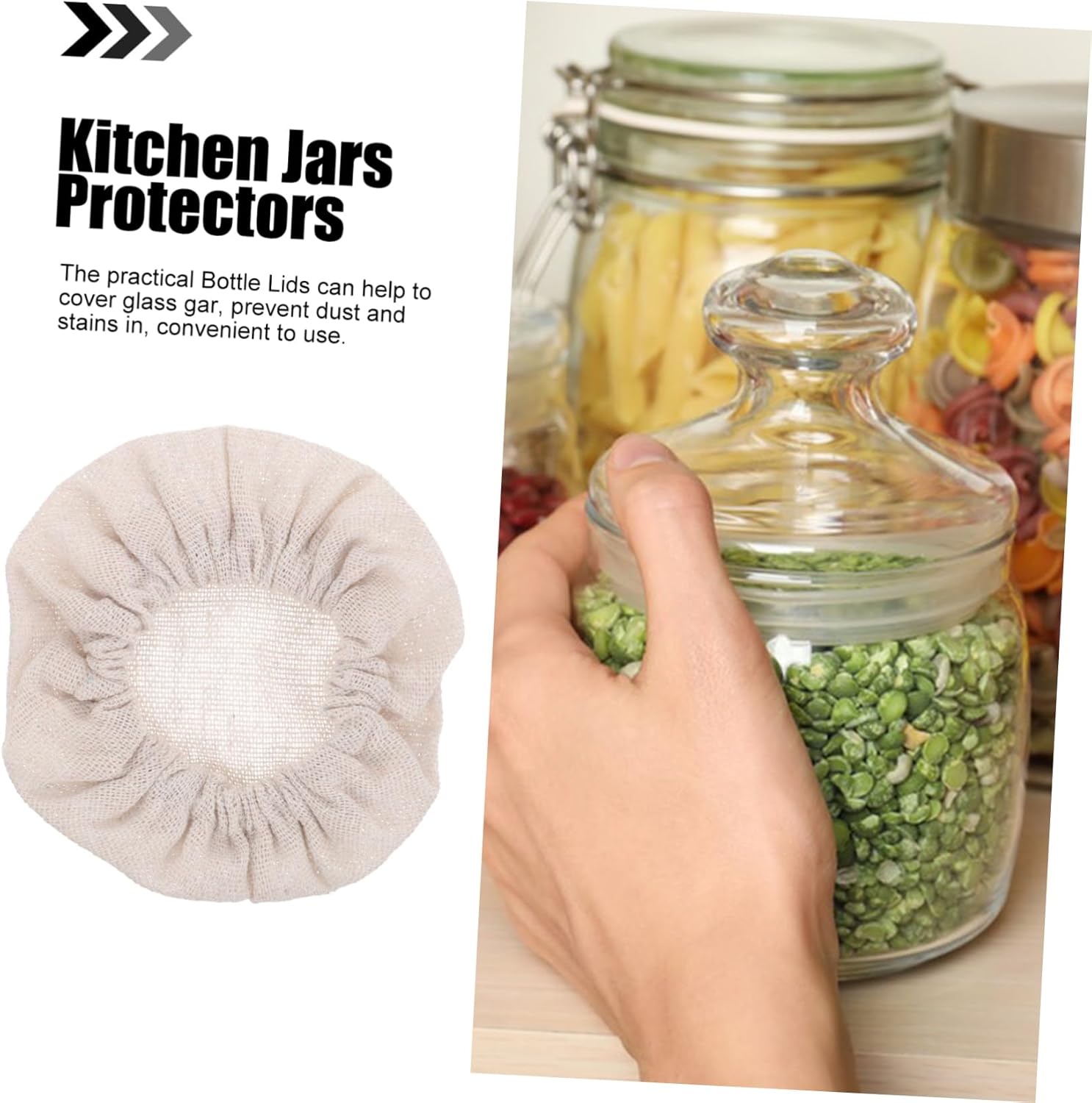 Mikinona Storage Jar Cloth Lid Replacement for Canning and Preserving