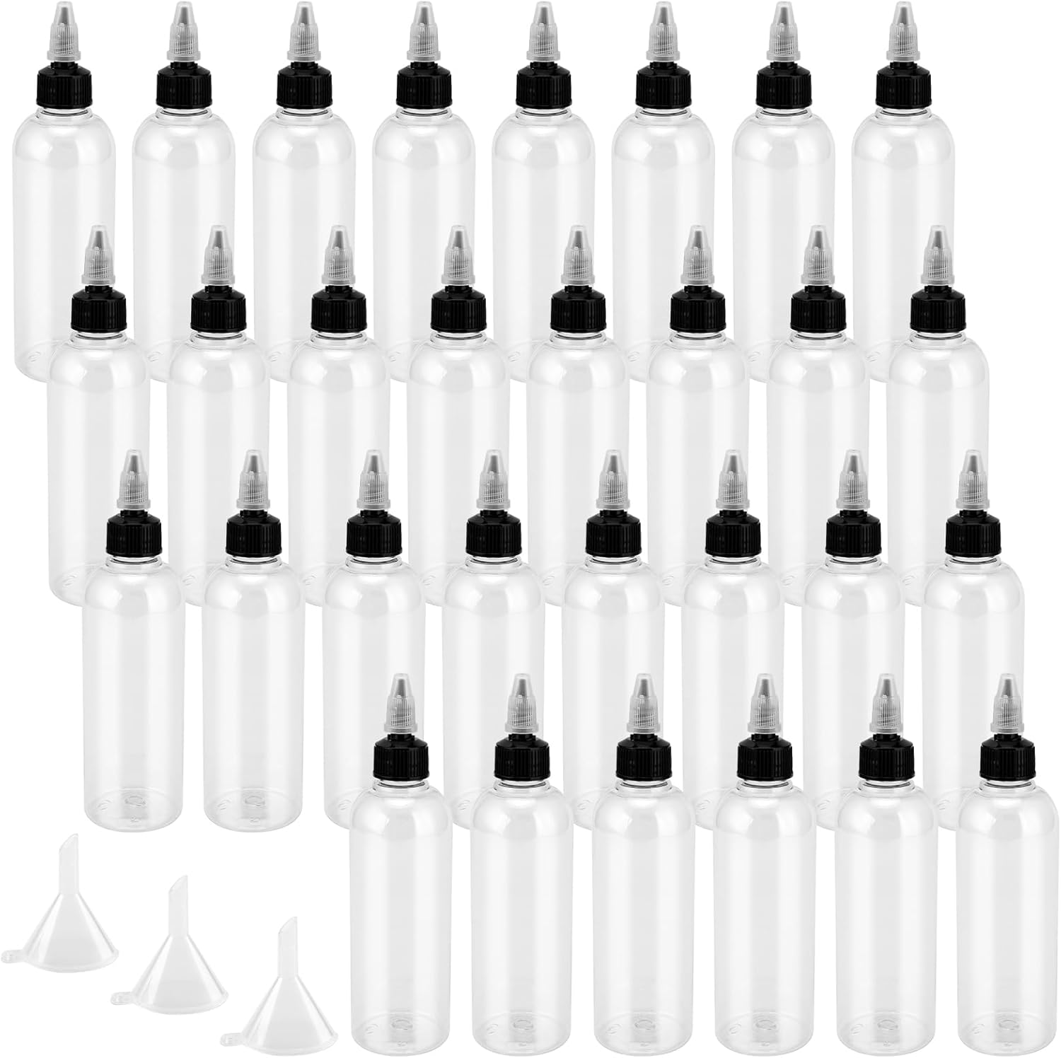 YUENPUN 30 Pack 8oz Condiment Squeeze Bottles with Twist Top Cap