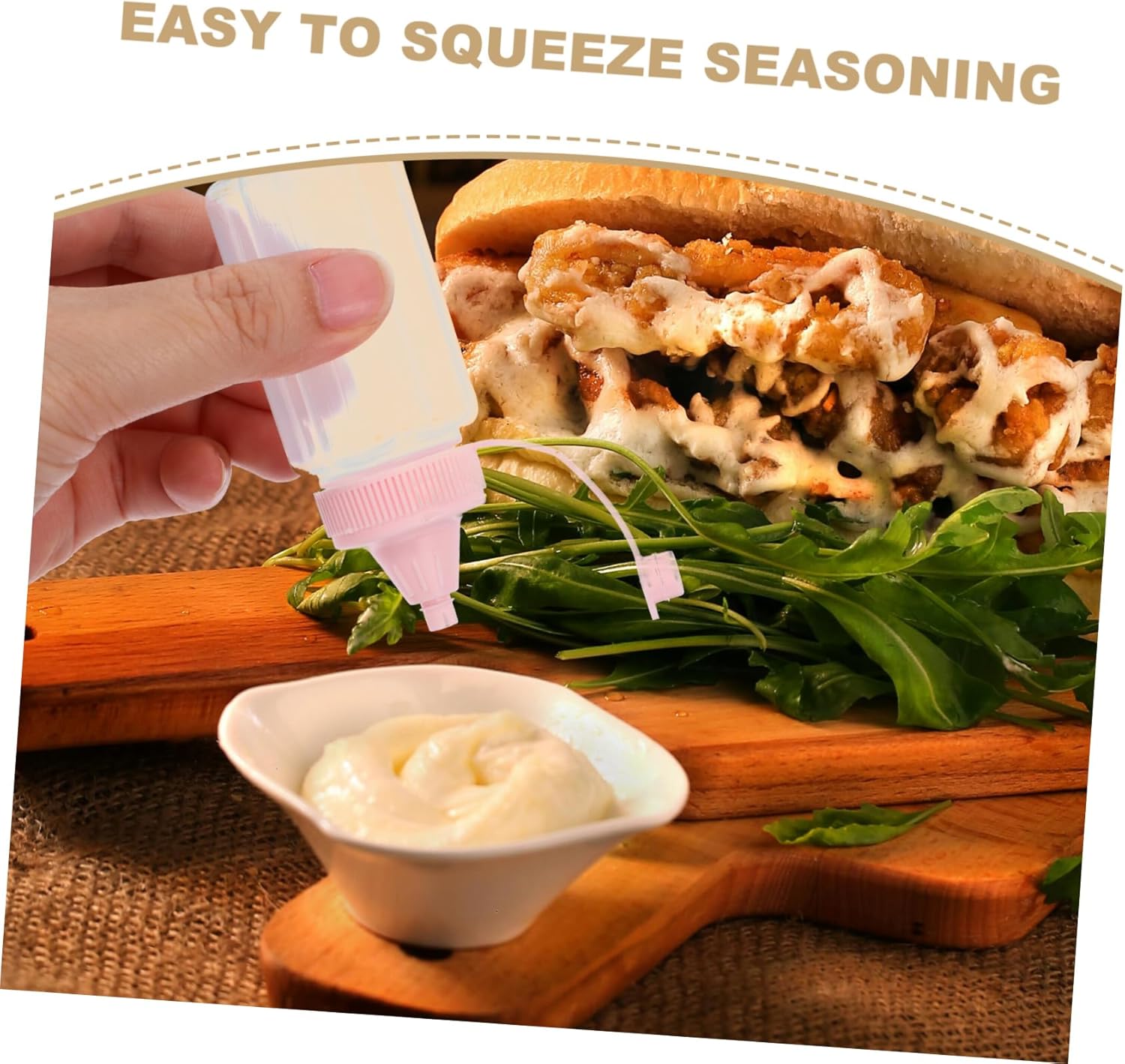FELTECHELECTR Reusable Condiment Bottle Set for Honey and Salad Dressing