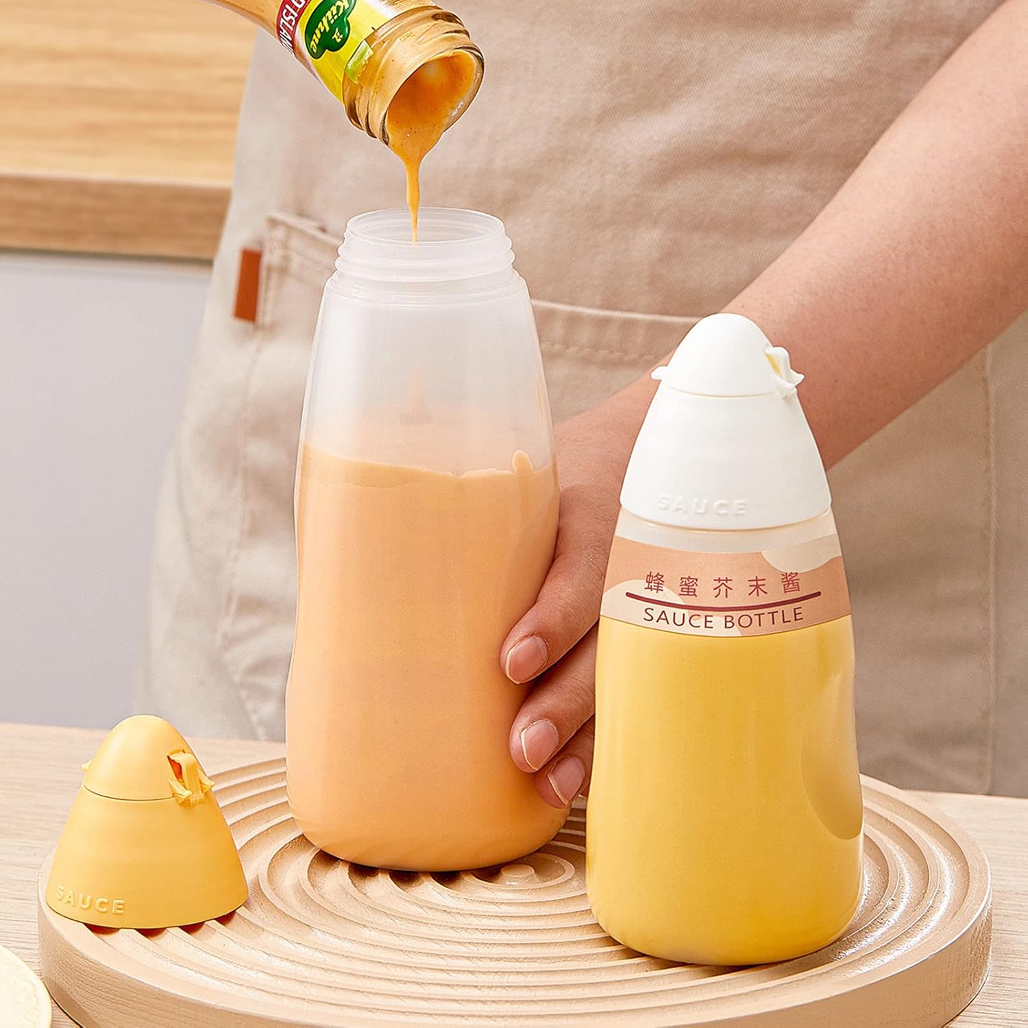 XANHOY 300ml Leakproof Squeeze Condiment Bottle