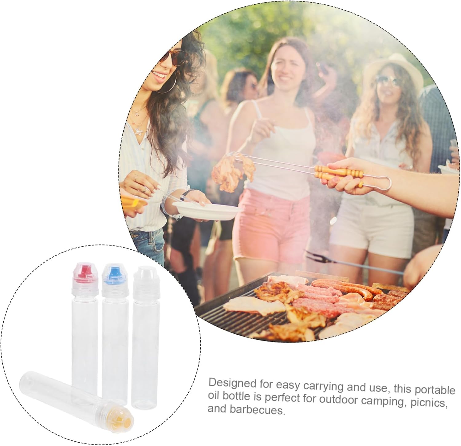 PartyKindom 4pcs2 Mini Squeeze Condiment Bottles