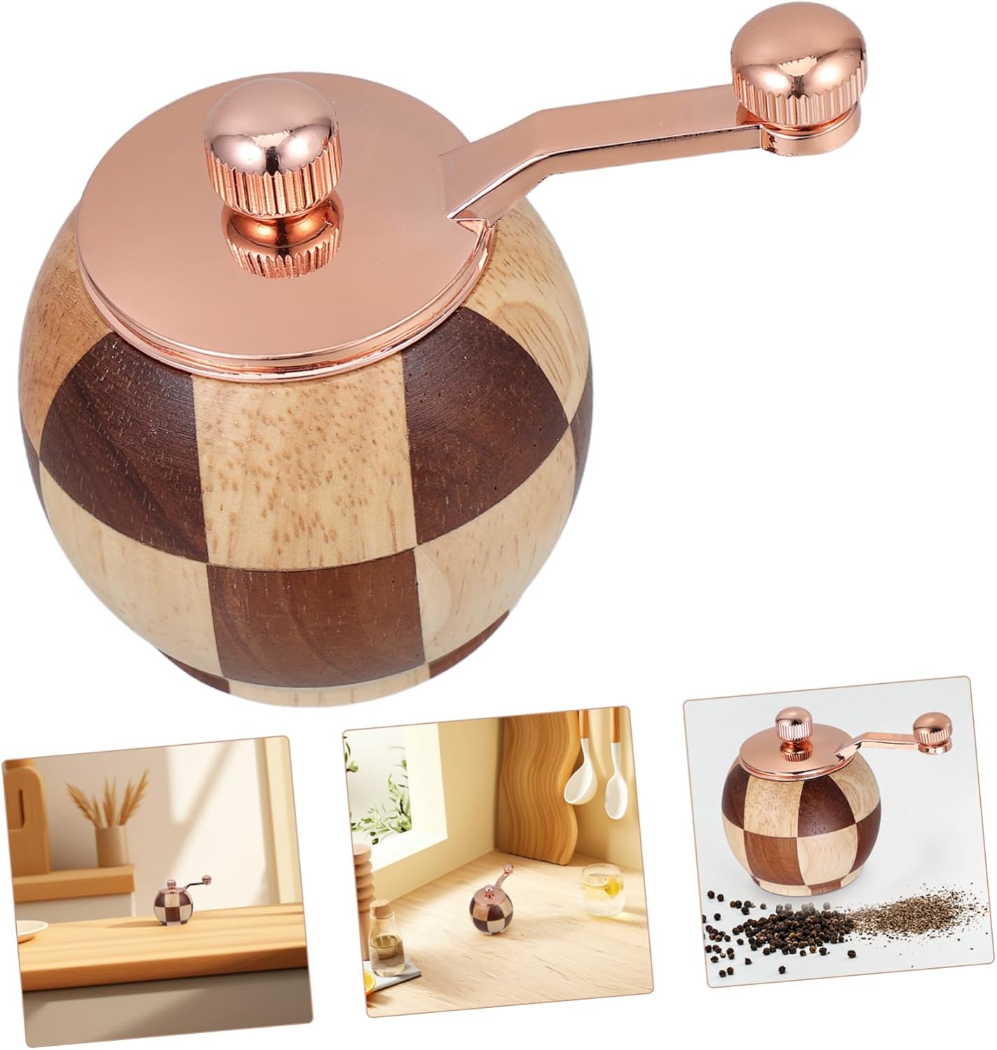 Mikinona Modern Wooden Pepper Grinder Set