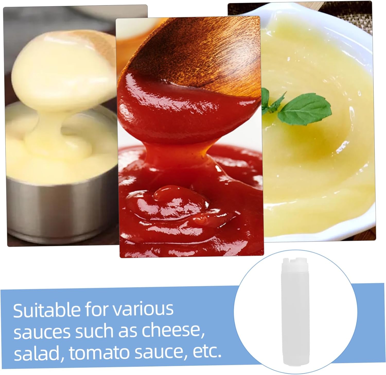 FELTECHELECTR Condiment Squeeze Bottles 480ml Refillable
