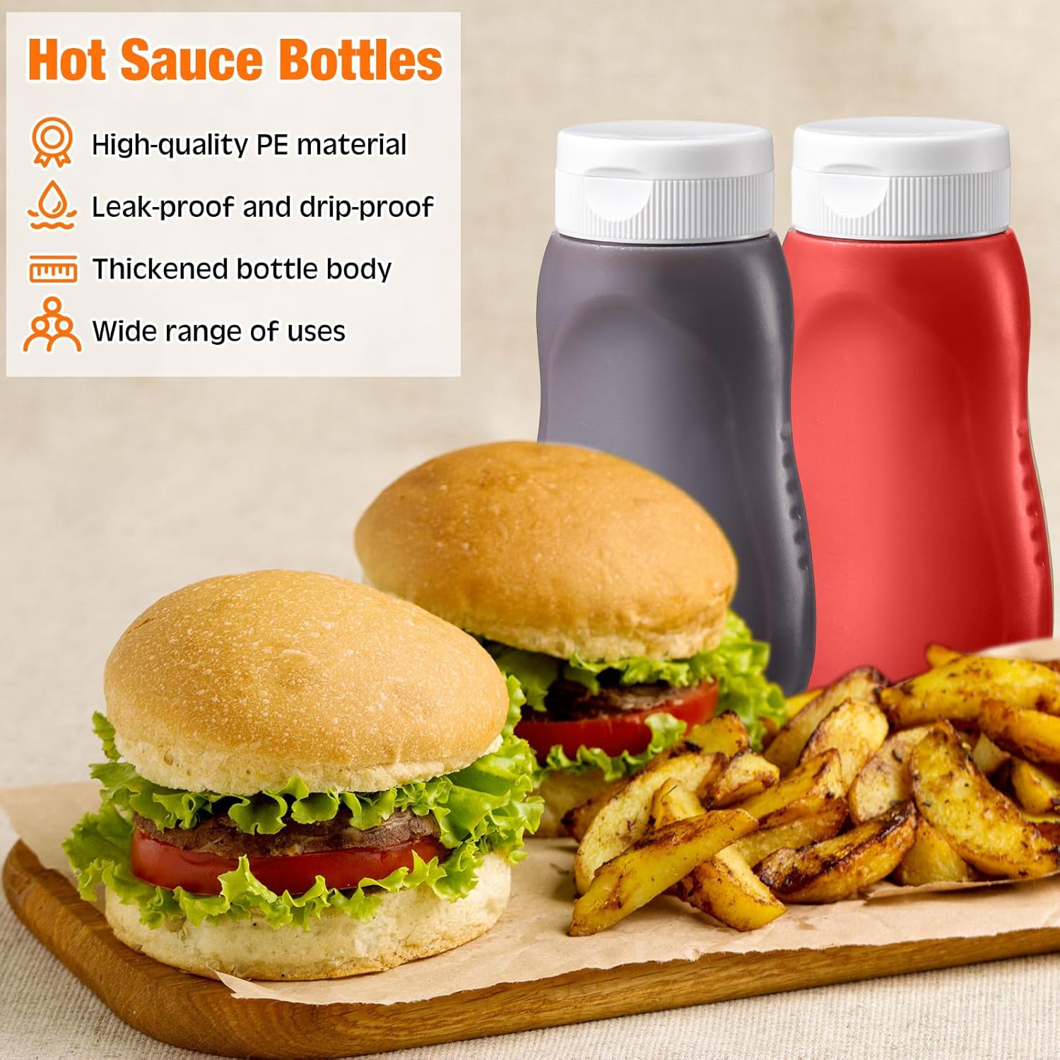 Potchen 12 Piece Condiment Squeeze Bottles Set
