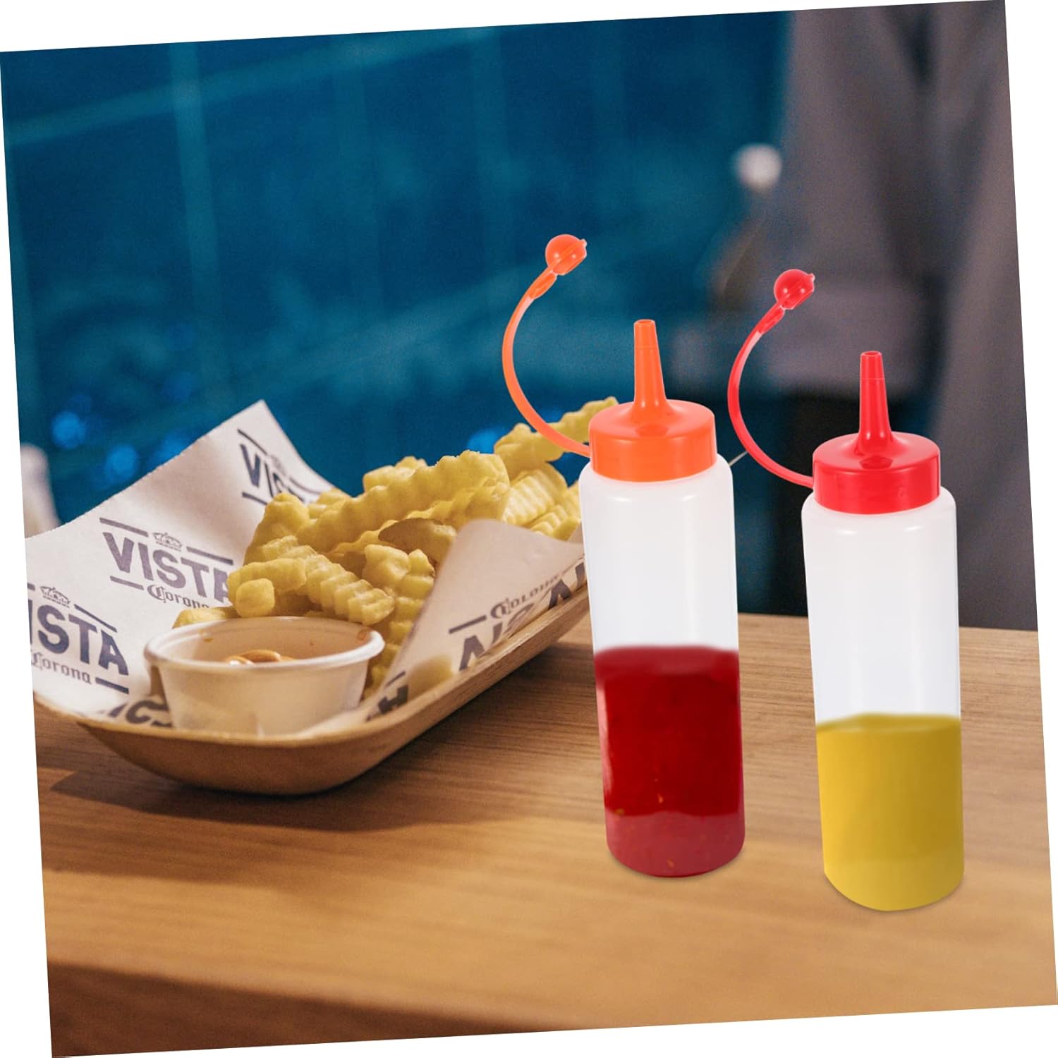 2PCS Salad Dressing Squeeze Bottles with Lids