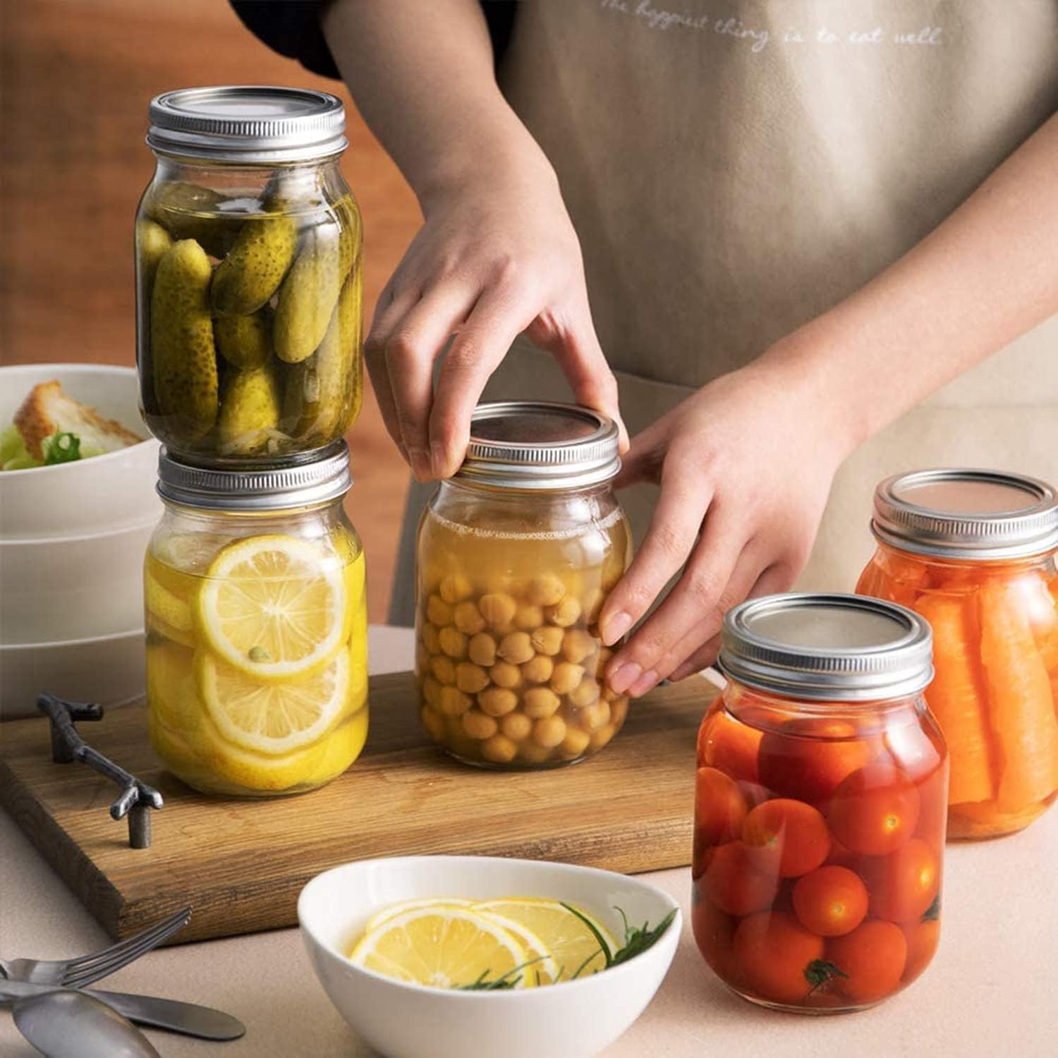 48Pcs Canning Rings and Lids Set for Mason Jars