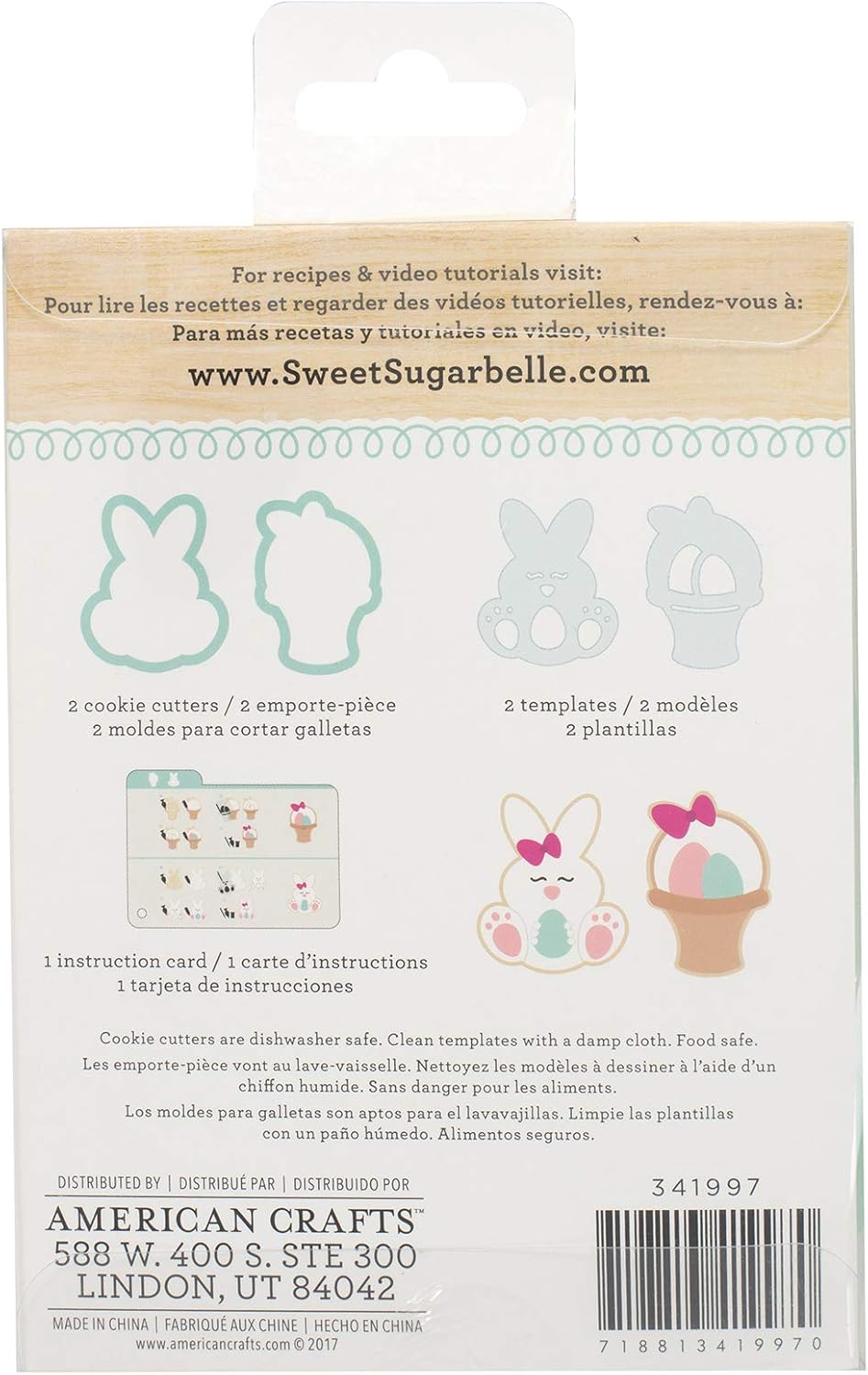 Sweet Sugarbelle Cookie Cutter Set 5P Bunny Basket Multi