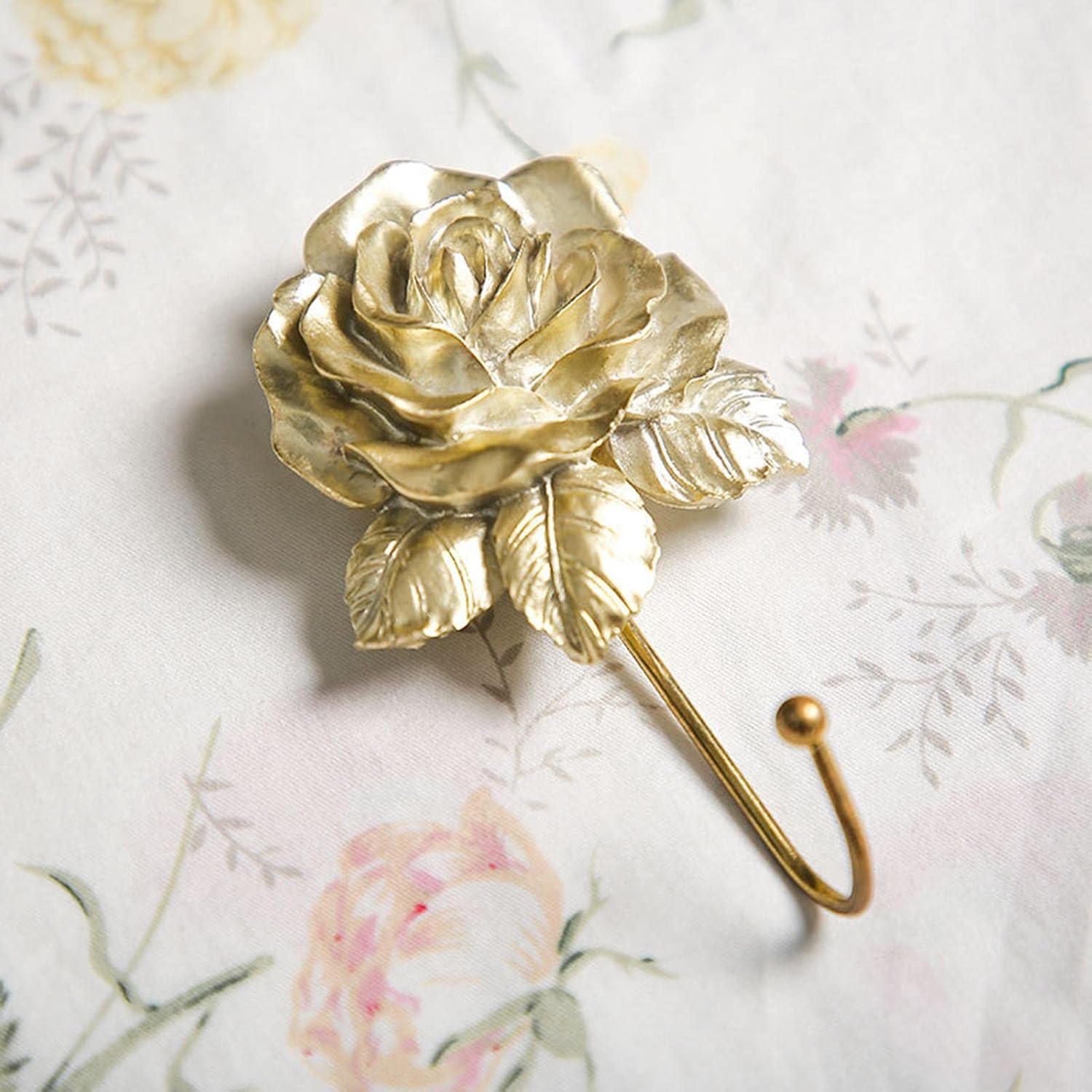Baoblaze Gold Rose Hook Door Clothes Hanger Key Holder