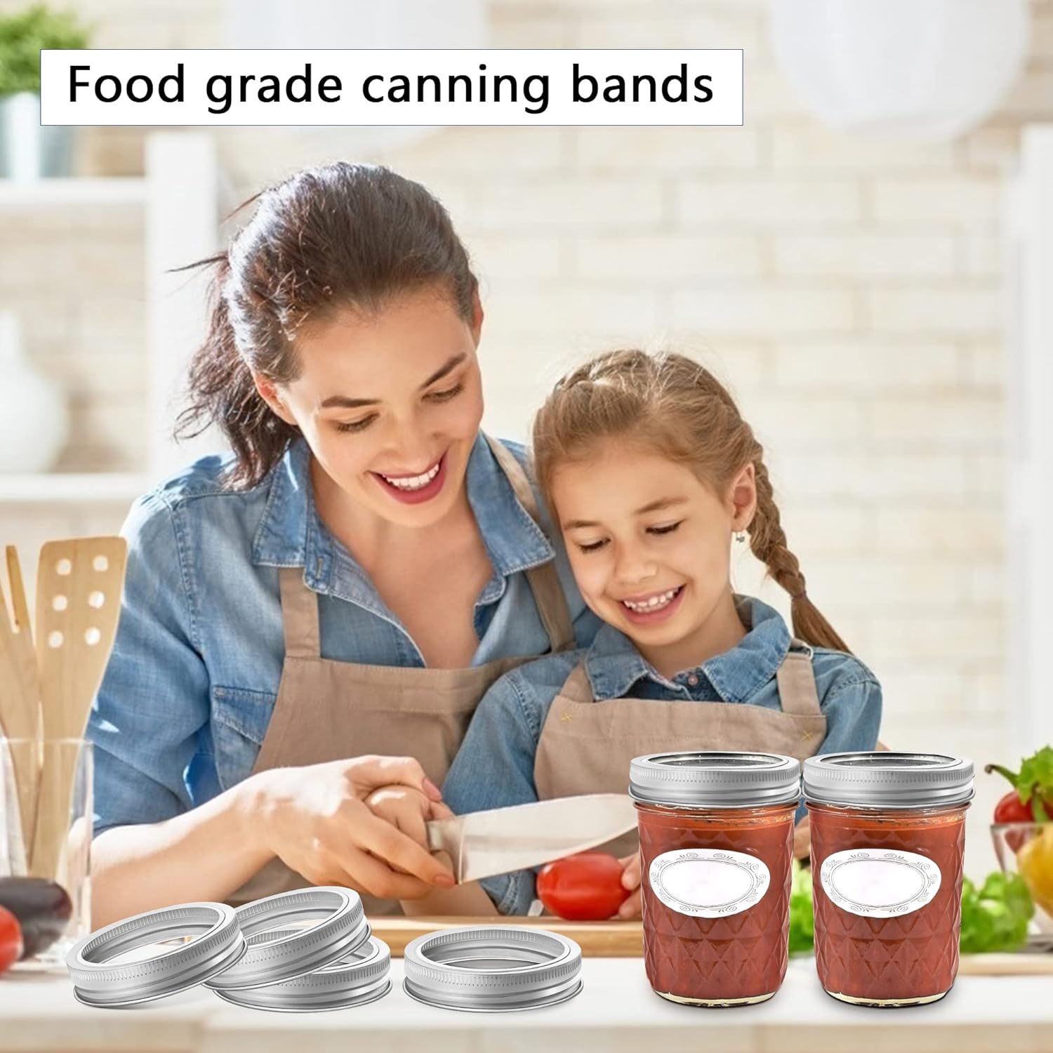 Yokudo Regular Mouth Canning Rings 24 PCS - Leakproof Reusable
