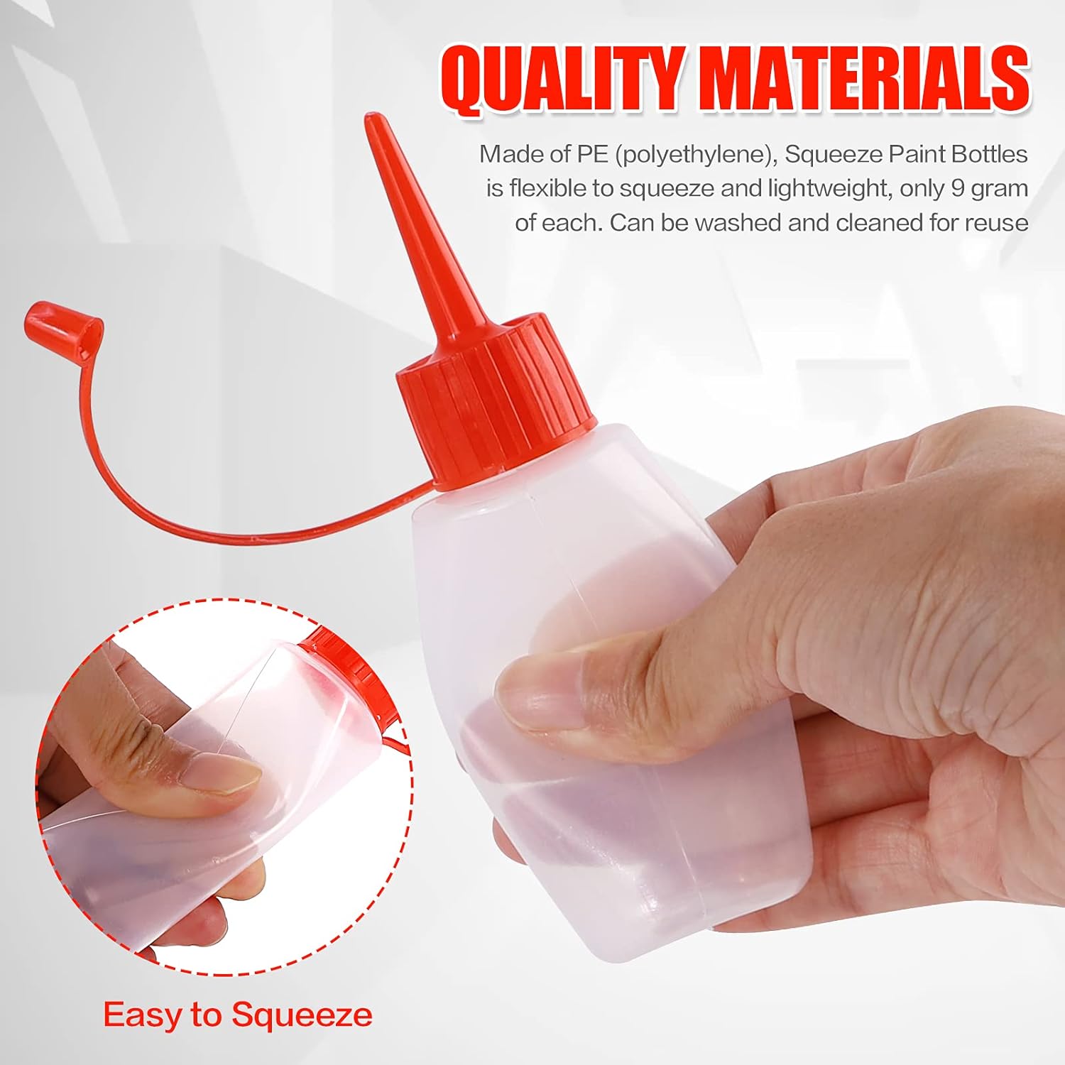 KINMAD 12 pcs 2 oz Squeeze Paint Bottles Glue Bottles