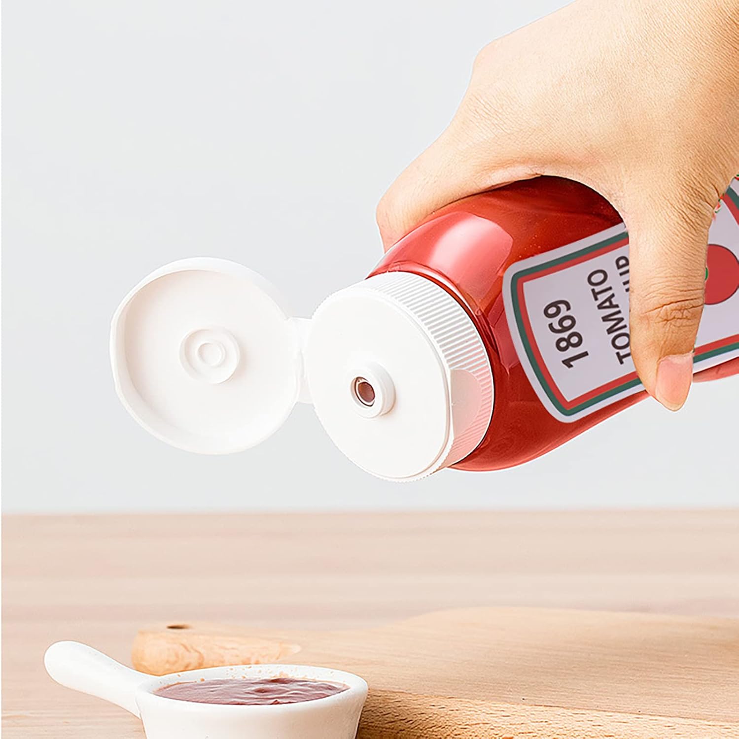 WXOIEOD 4-Pack Condiment Squeeze Bottles 360ml12oz