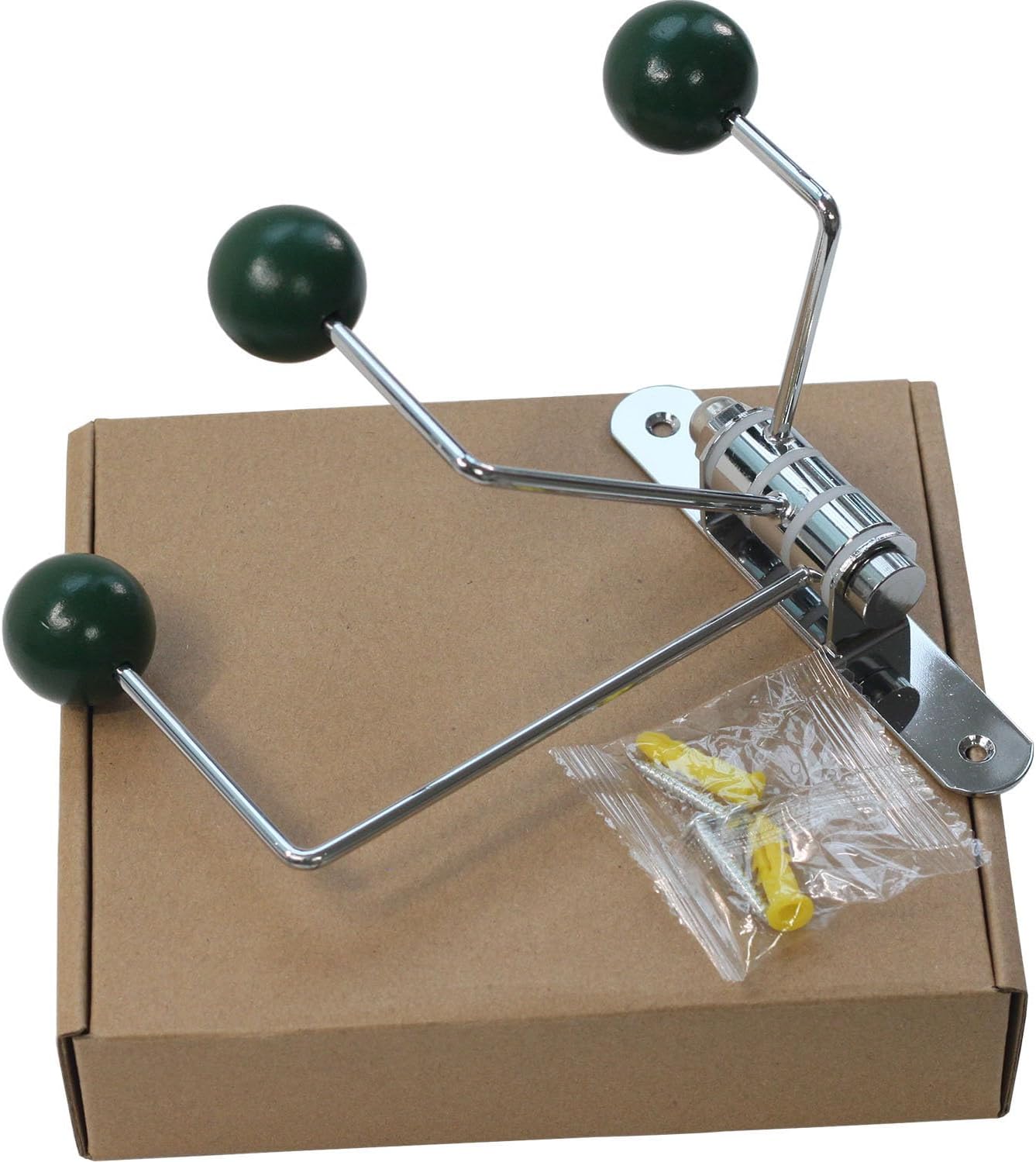 ImyHok Decorated Wall Hook Swivel Coat Rack with Wood Balls
