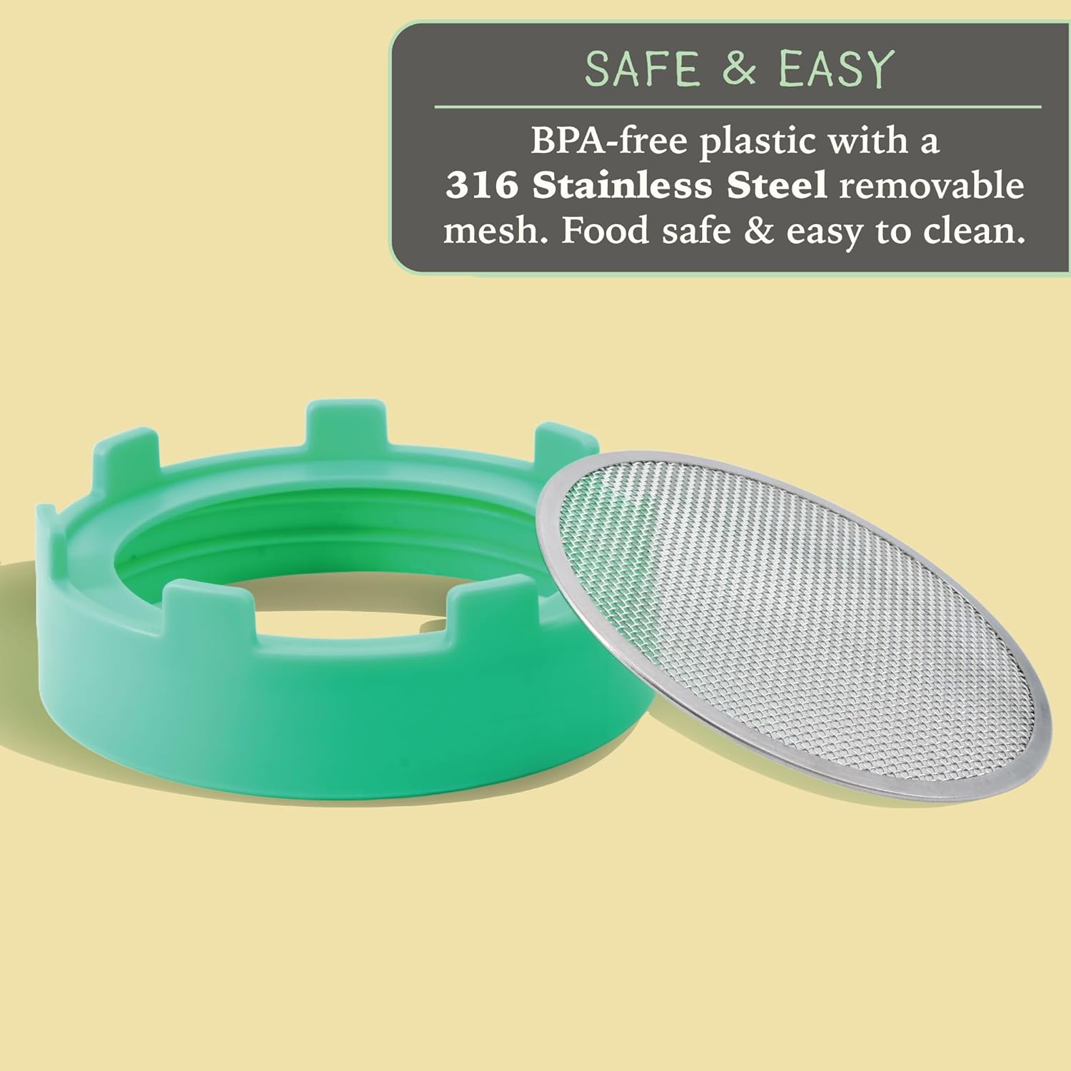 Elementi Sprouting Lids for Mason Jars Set of 2