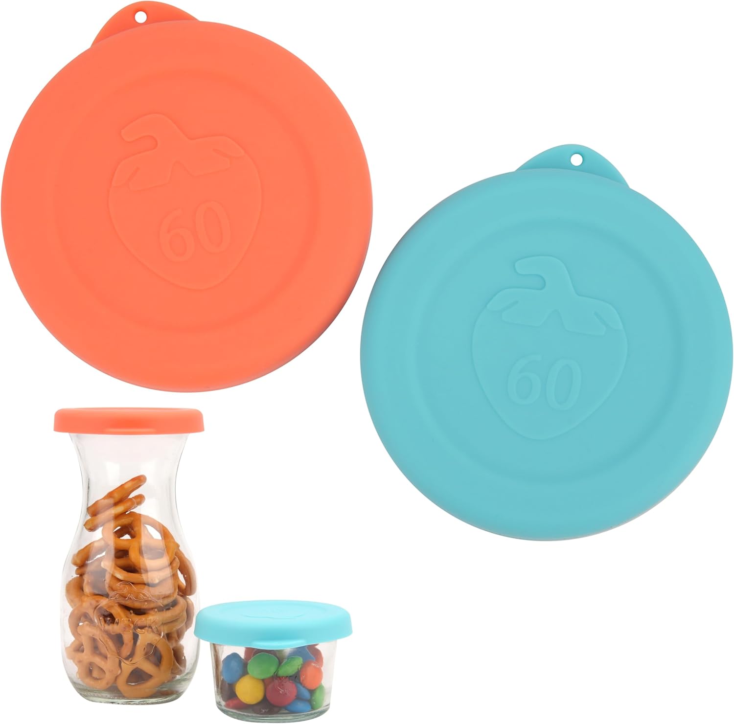 60mm Silicone Lids for Weck Jars 2 Pack