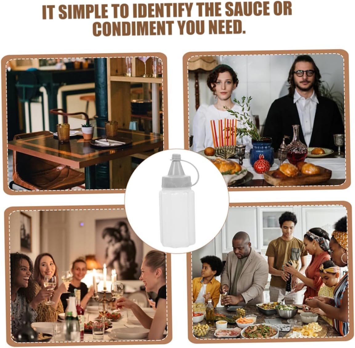Reusable PP Condiment Squeeze Bottles for Oil Vinegar Honey