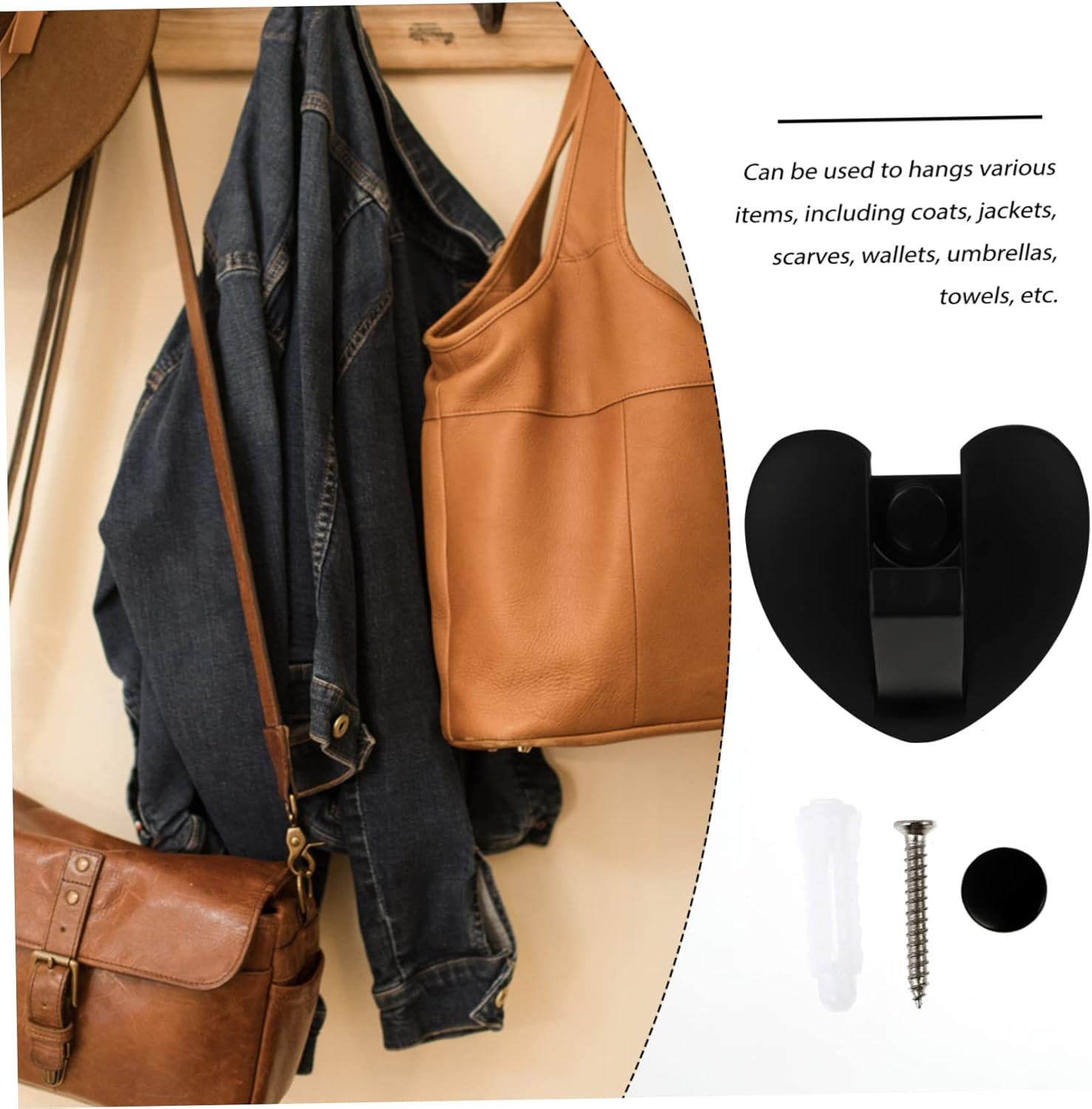 ABOOFAN Foldable Towel Hooks for Bathroom and Kitchen